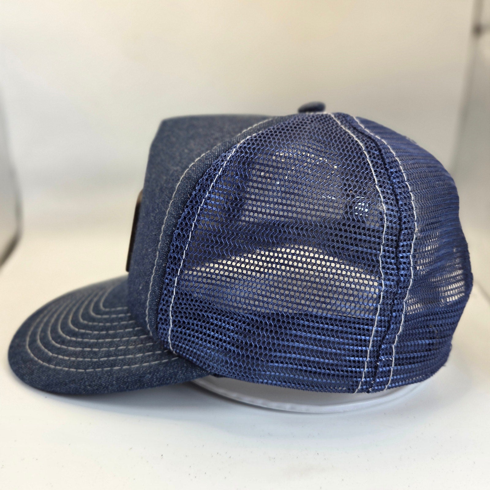 Vintage Leonard FD Fire Department Mesh Snapback Trucker Hat Designer Award