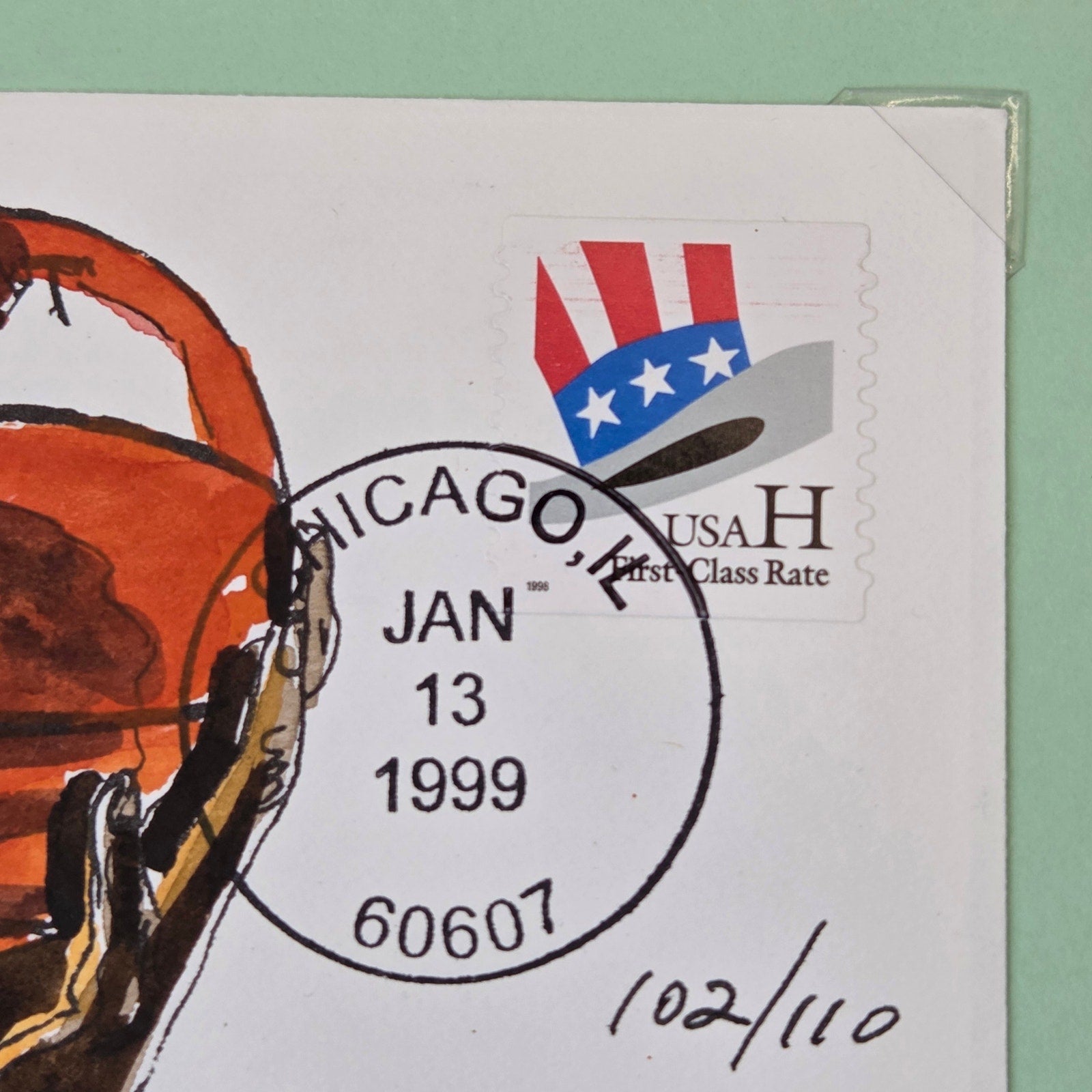 Michael Jordan Final Hoop Cachet Envelope Art 1999 Wild Horse 102/110