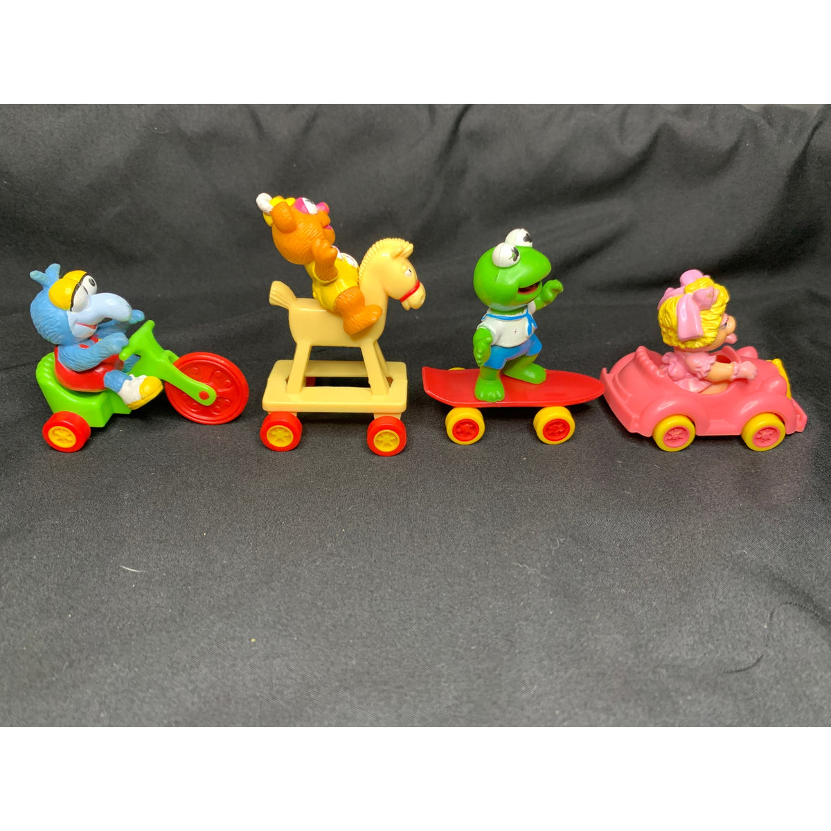 1987 McDonalds Muppet Babies Complete Set of 4 Kermit Piggy Fozzie Gonzo