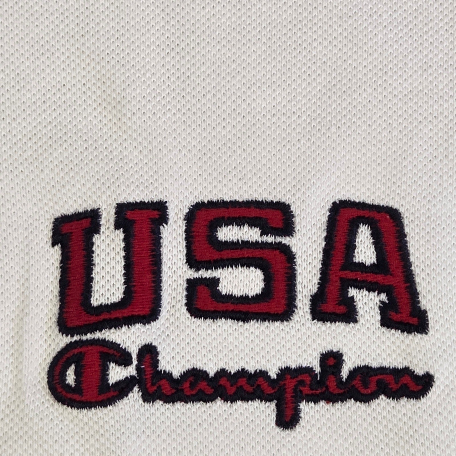Vintage 1990s Champion USA Olympic Polo Shirt XL 1996 Atlanta NBC Patch