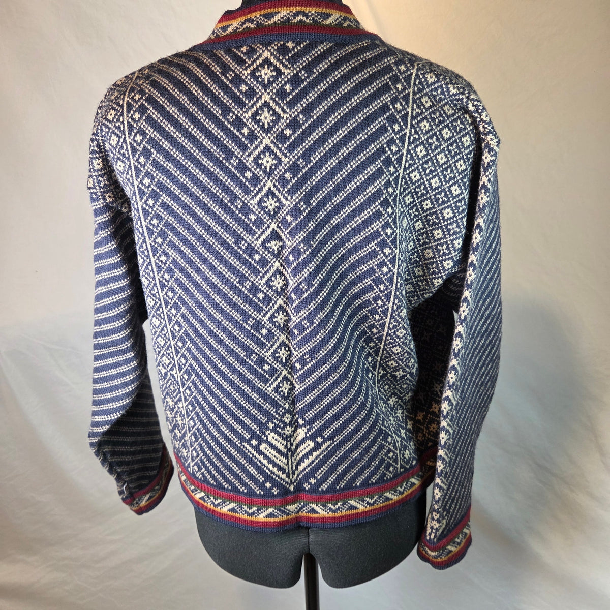 ODA of Norway Womens M Open Front Nordic Wool Cardigan Sweater Denmark Made