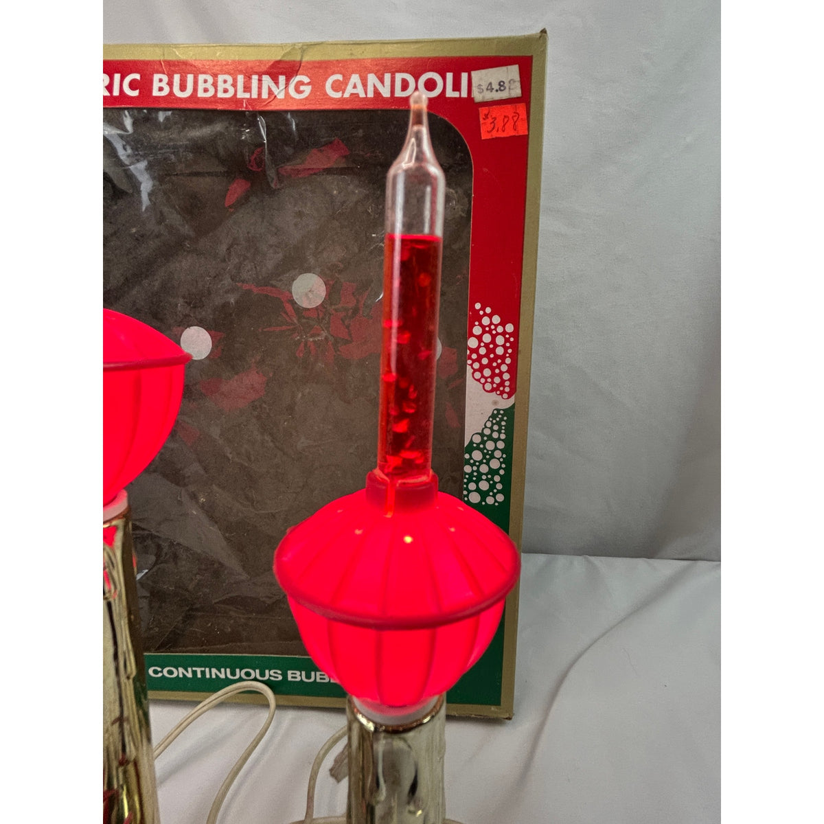 Vintage ACLA 3 Bubble Light Candolier Christmas Centerpiece Cat 379 Original Box