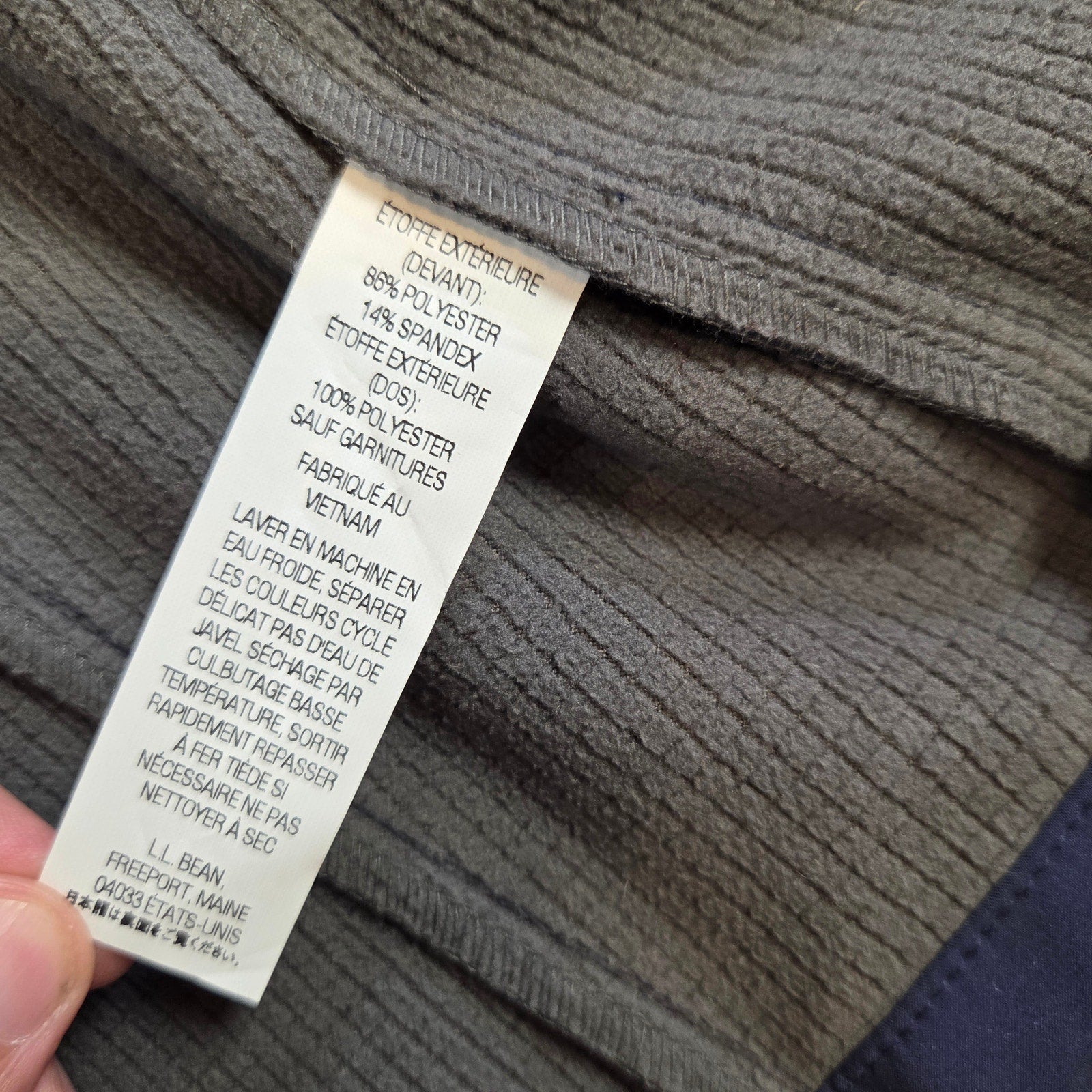 L.L.Bean Softshell Jacket Men’s XL Blue Full Zip Wind Water Resistant