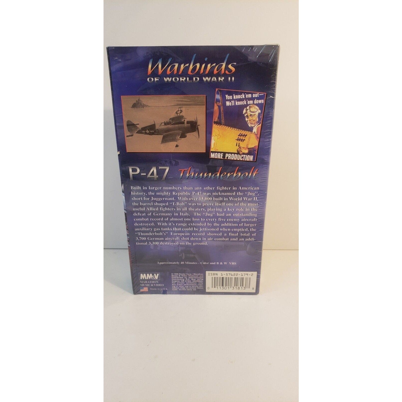 Warbirds of World War II P-47 Thunderbolt VHS New Sealed