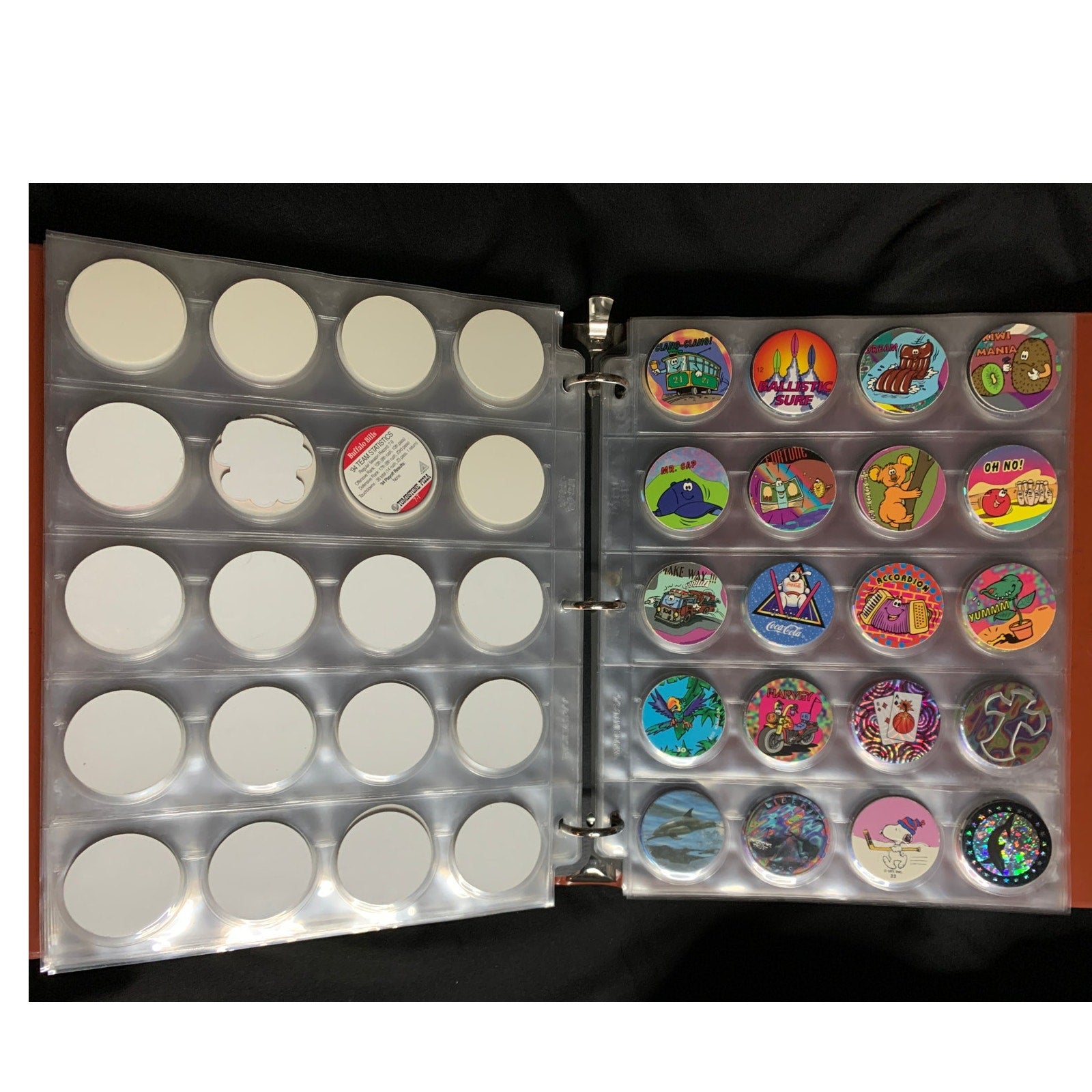 Vintage 1990s POG Collection Binder 350+ POGs Holographic Slammers Mixed Lot