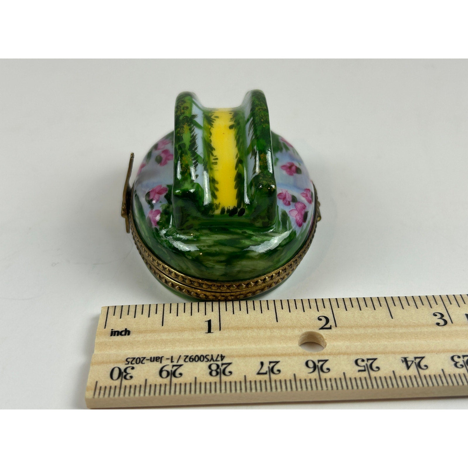Limoges France Hand Painted Bridge Trinket Box Peint Main