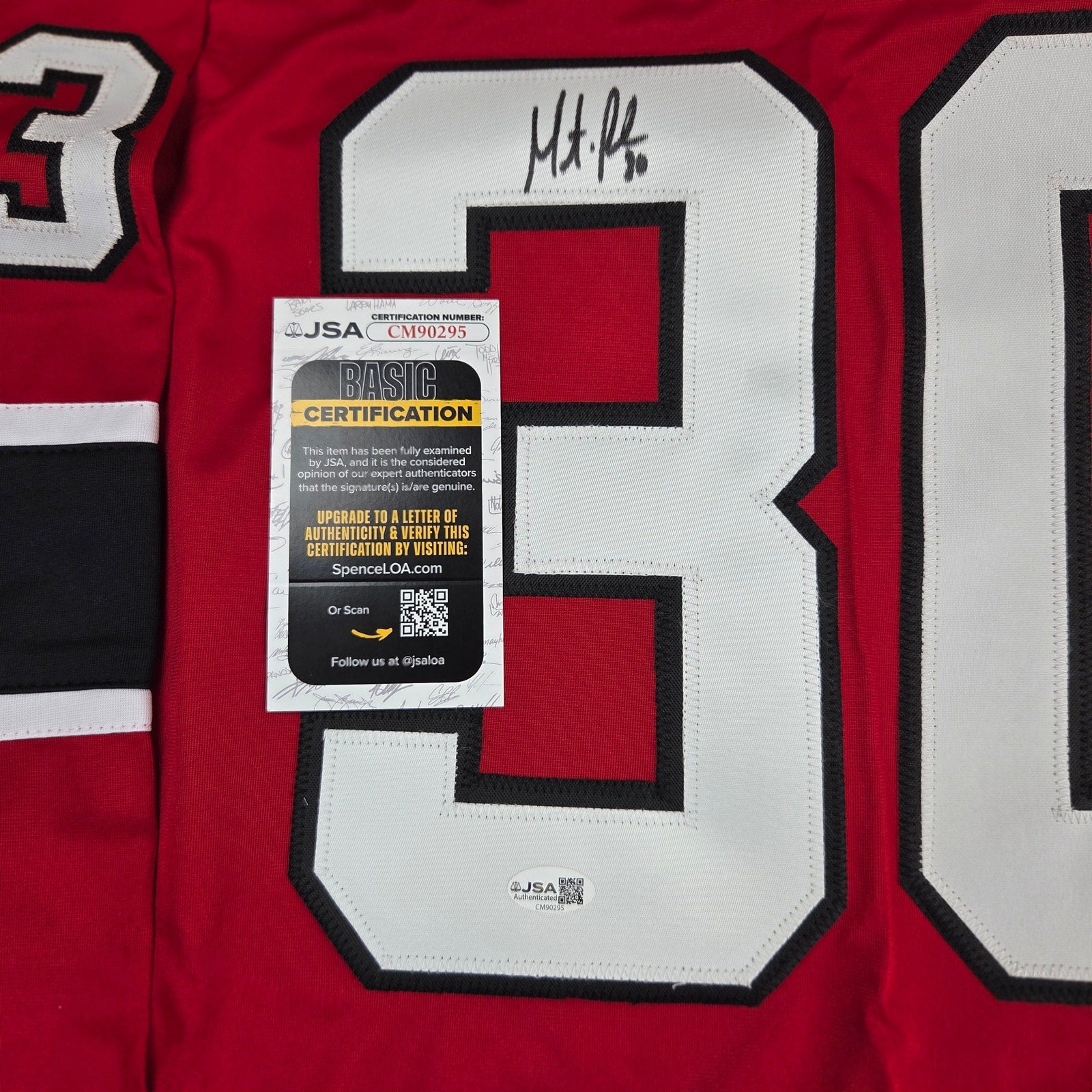 Martin Brodeur Signed Custom NJ Devils Jersey #30 XL JSA Certified Autograph