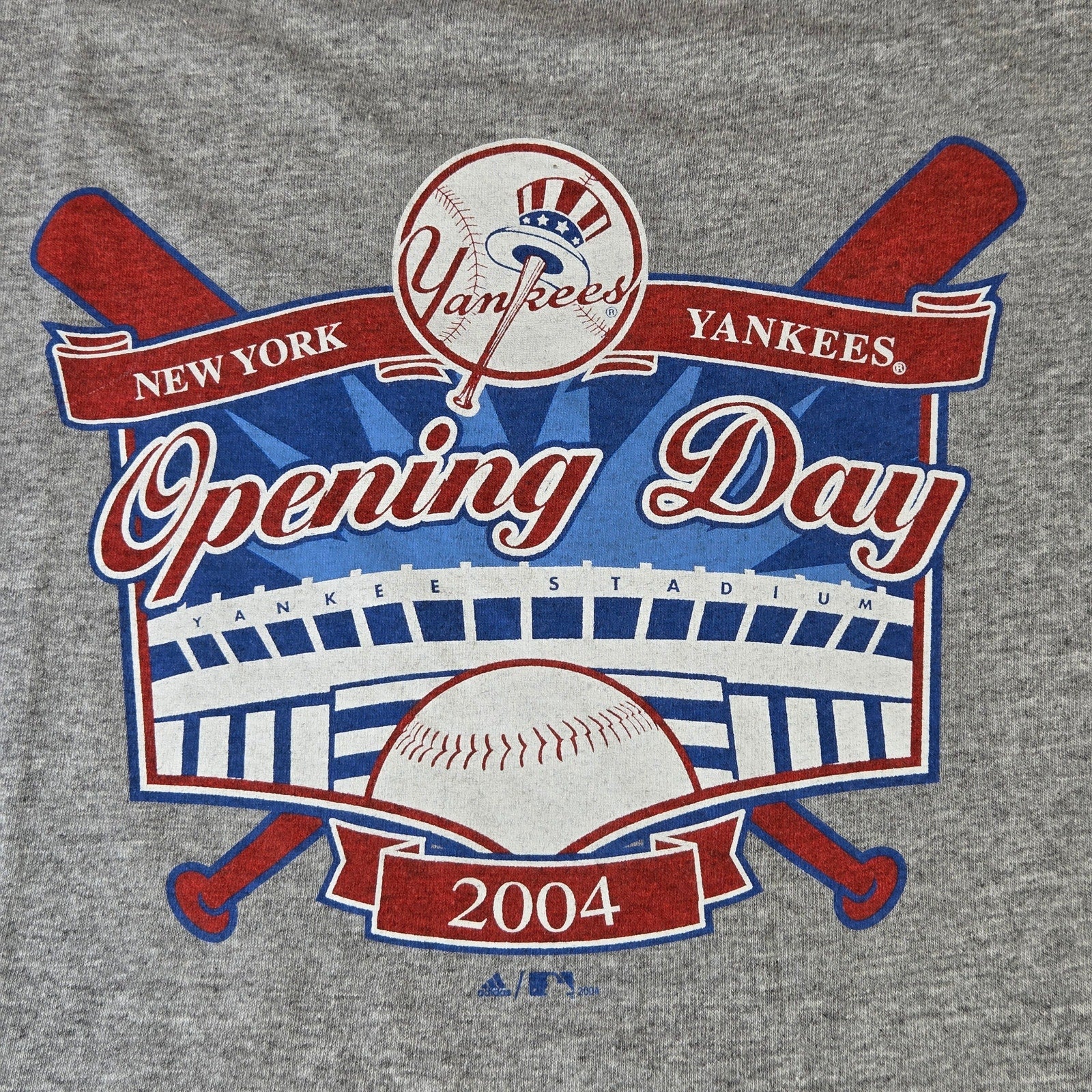 Adidas New York Yankees 2004 Opening Day T Shirt Adult Large MLB USA Vintage