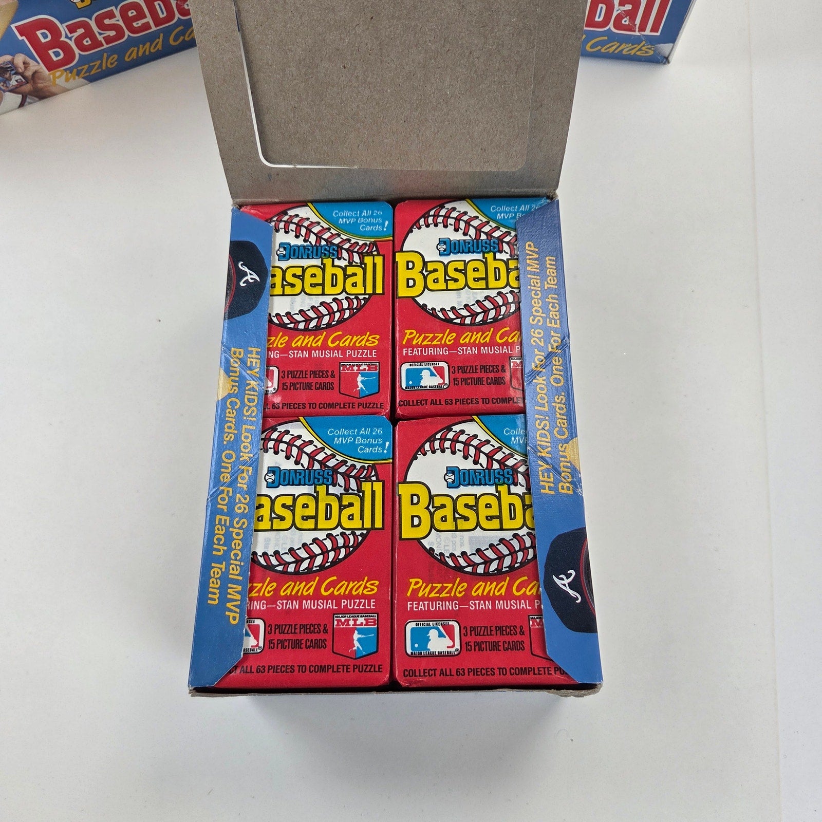 1988 Donruss Baseball 36 Pack Wax Box Open Display All Packs Sealed Vintage