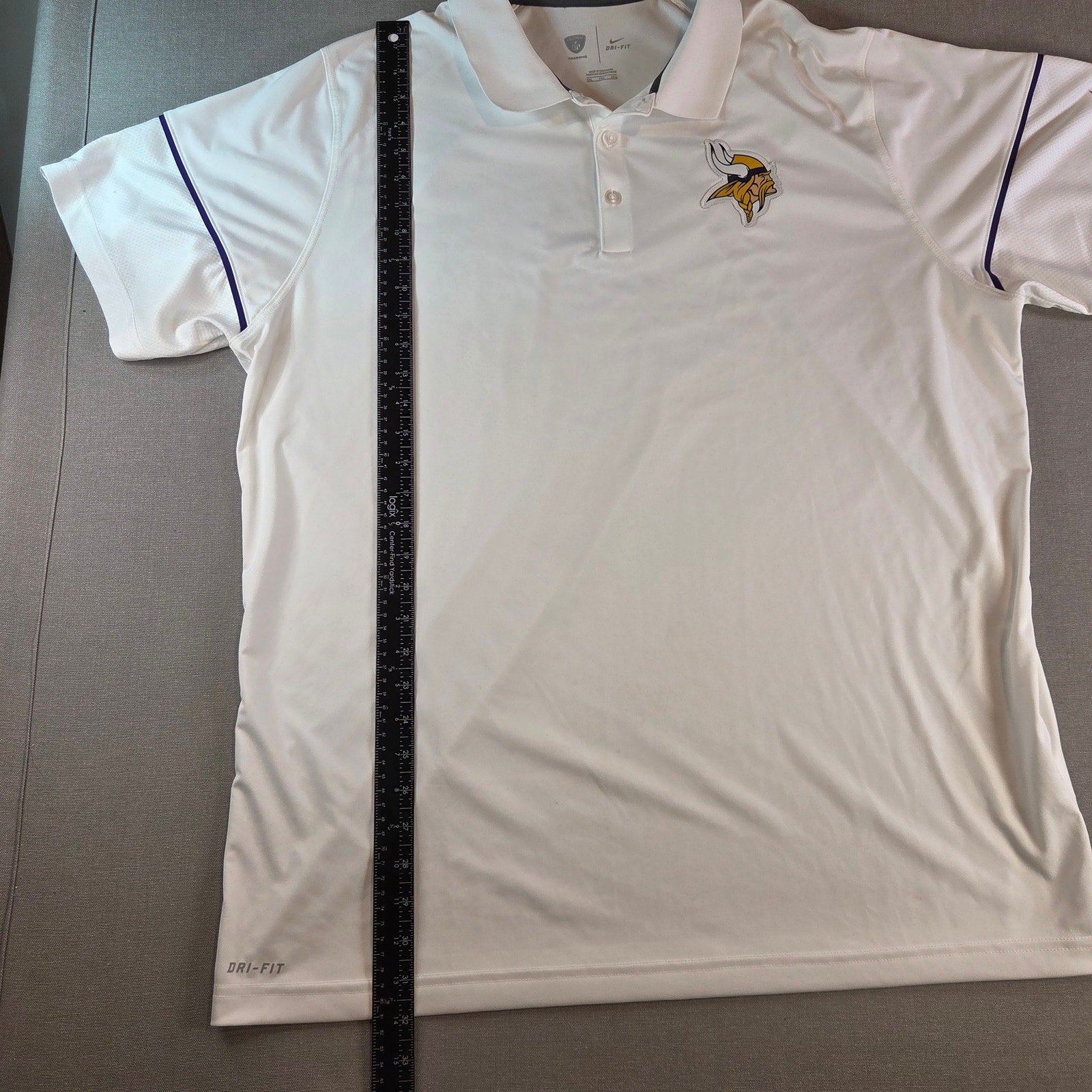 Nike Dri-FIT Minnesota Vikings NFL Equipment Training Polo Shirt White XXL