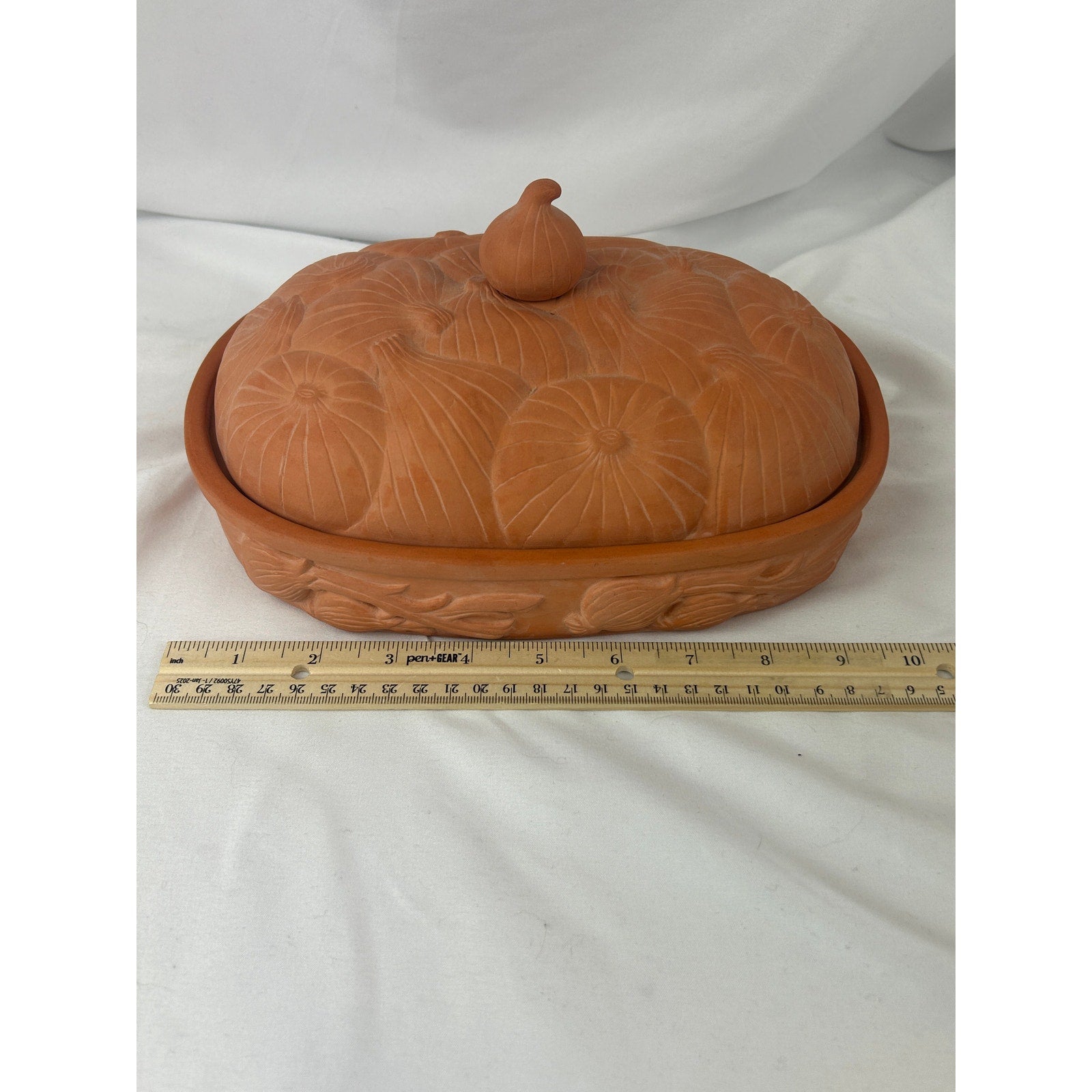 Vintage Pumpkin Covered Serving Dish Boston Warehouse 1994 Ceramic