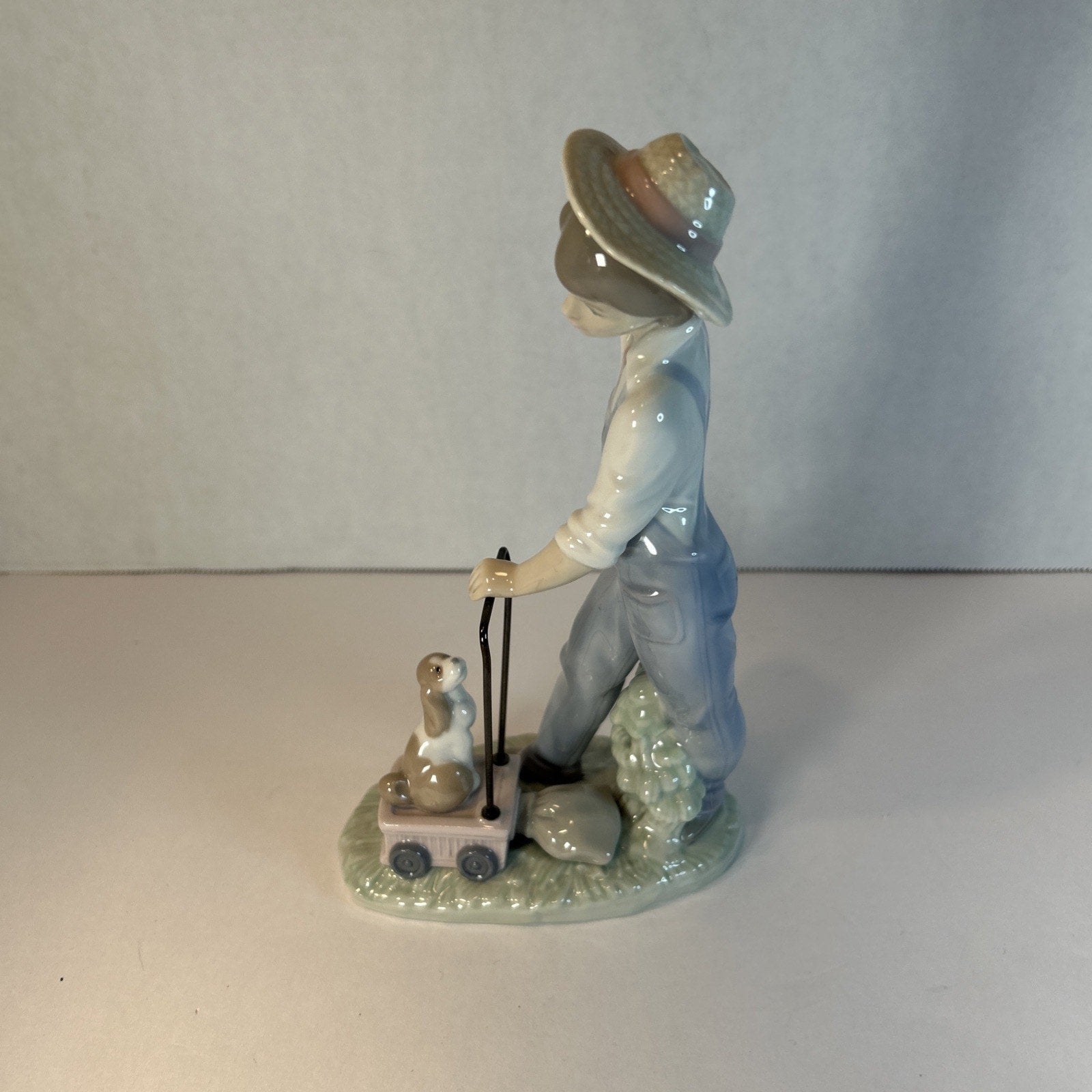 Lladro 6021 Saturday’s Child Boy with Dog Figurine Retired Spain Porcelain
