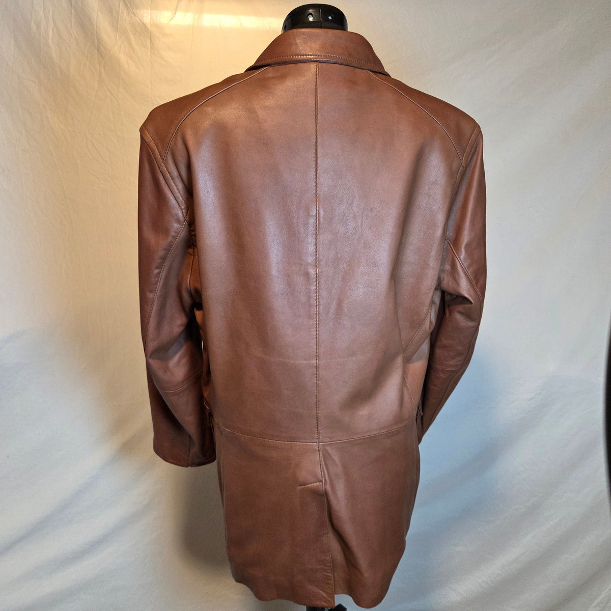 Wilsons Leather Men's L Brown Genuine Leather Blazer Sport Coat Jacket Lined