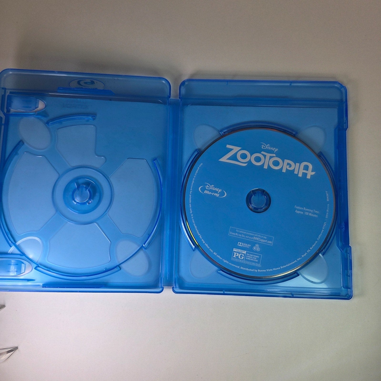 Zootopia Blu-ray 2016 - Blu-ray disc only