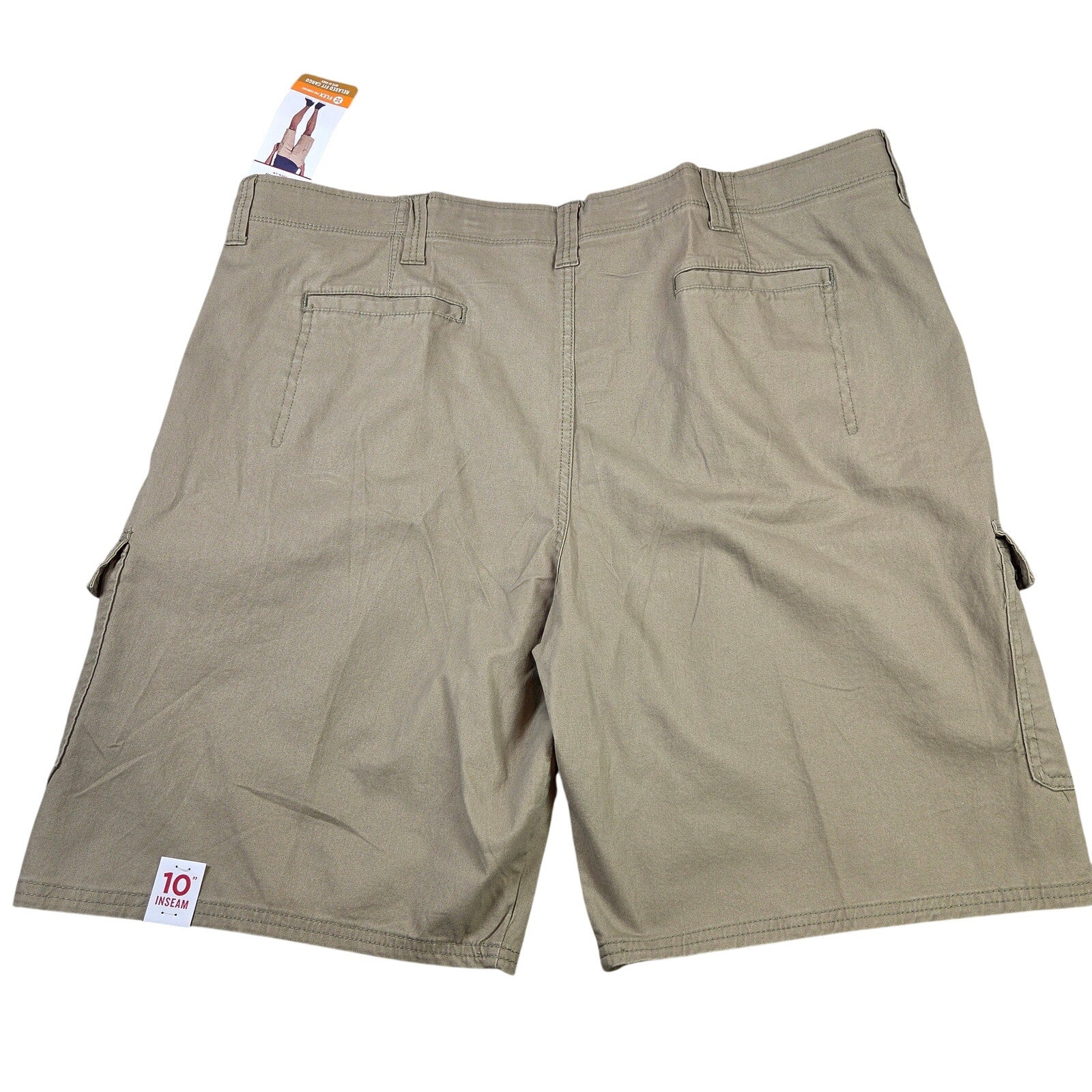 Wrangler Five Star Premium Relaxed Fit Cargo Shorts Khaki 46x10 NWT New