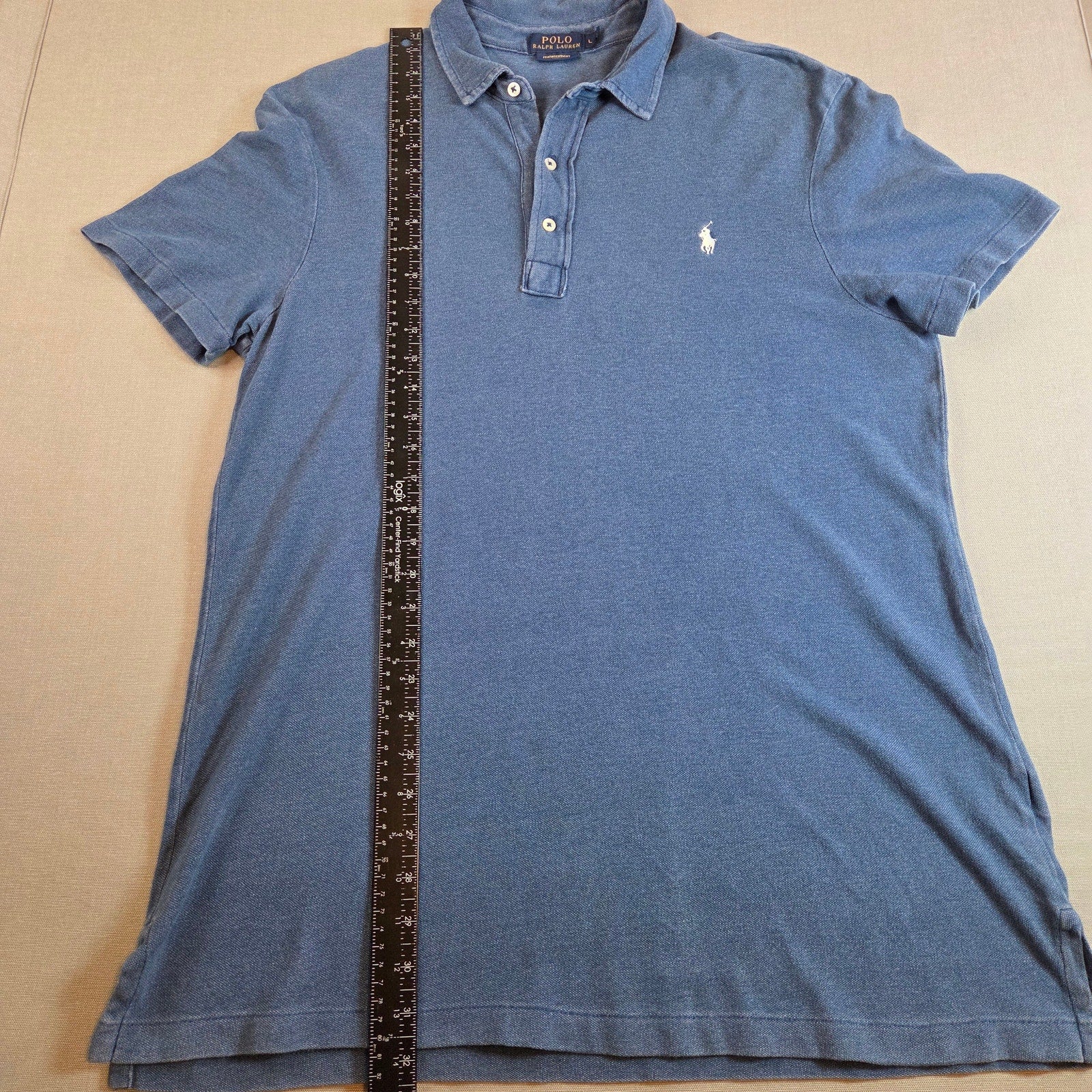 Polo Ralph Lauren Featherweight Mesh Polo Shirt Blue Men’s Size L Cotton
