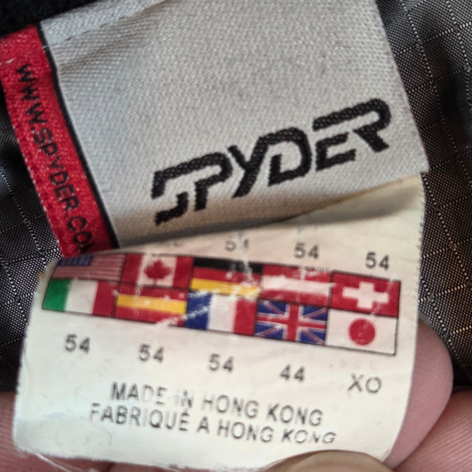 Vintage Spyder Men’s XL 1/4 Zip Wool Blend Sweater Jacket Made Hong Kong