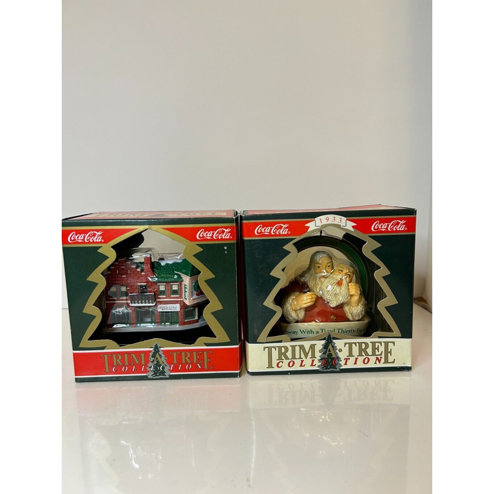 Coca-Cola Trim-A-Tree Collection Ornaments Set of 2 – Vintage 1990s x92