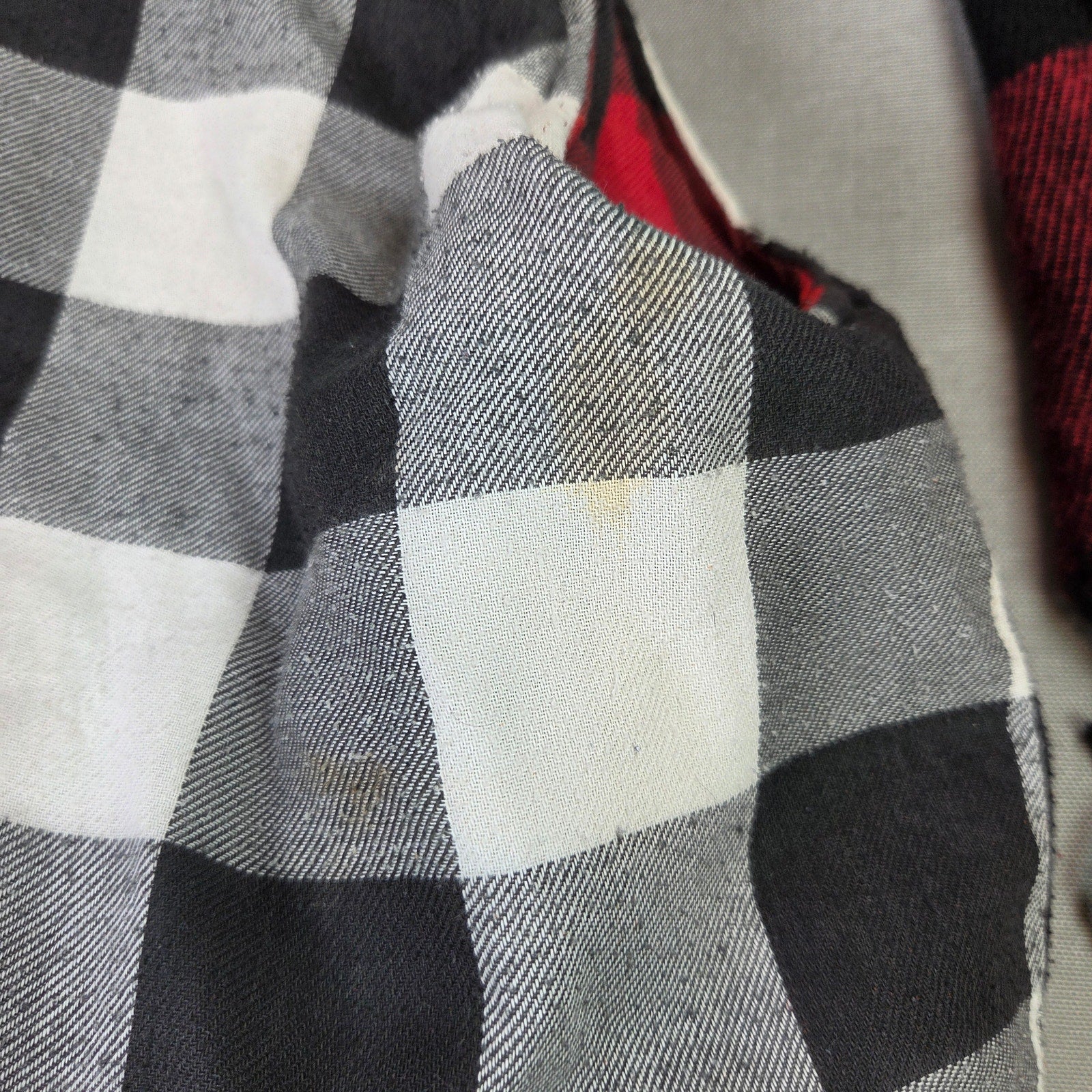 Unbranded Reversible Buffalo Plaid Vest Scarf Set Red Black Adult Large