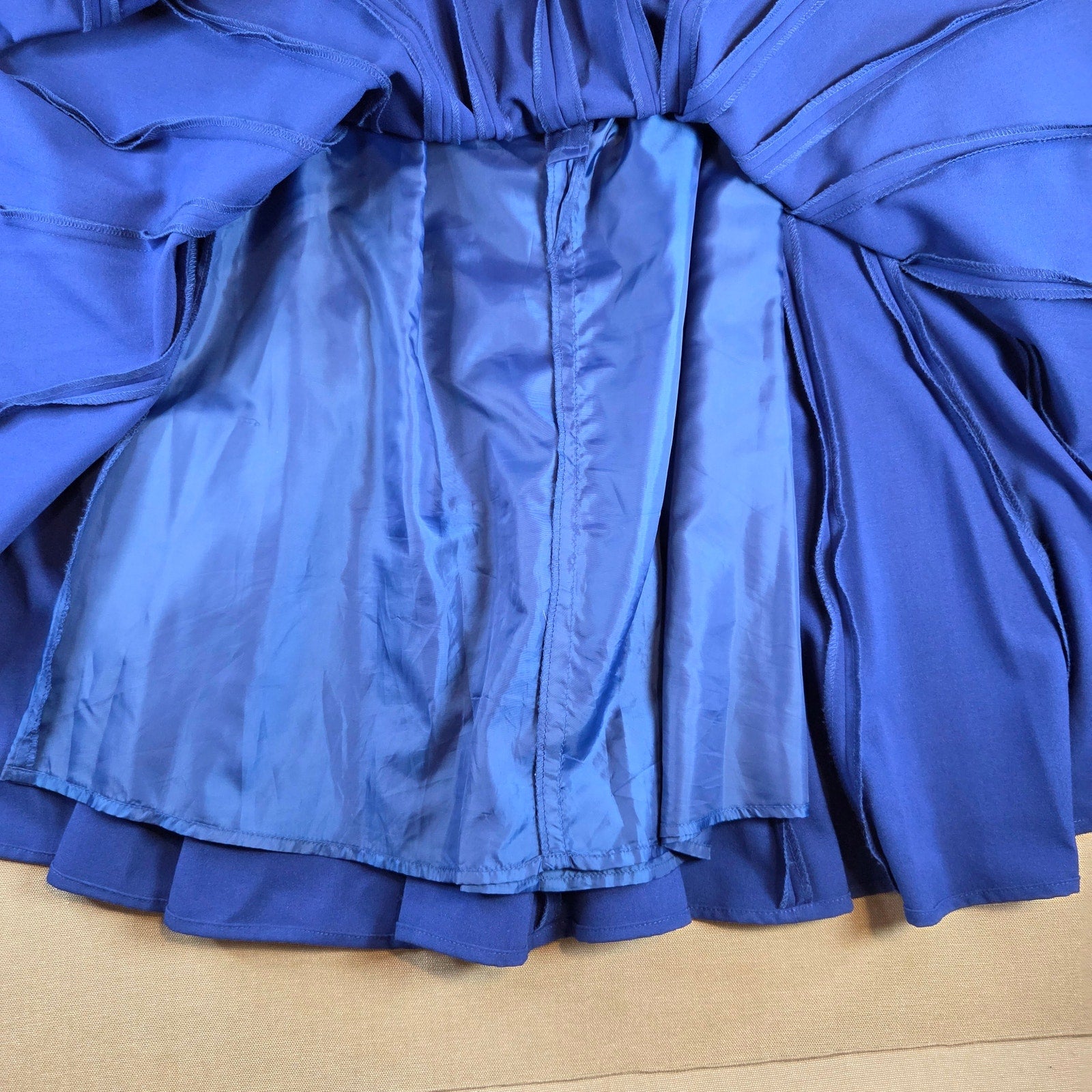 Calvin Klein Blue Fit & Flare Dress Women’s Size 2 Sleeveless Lined Cocktail
