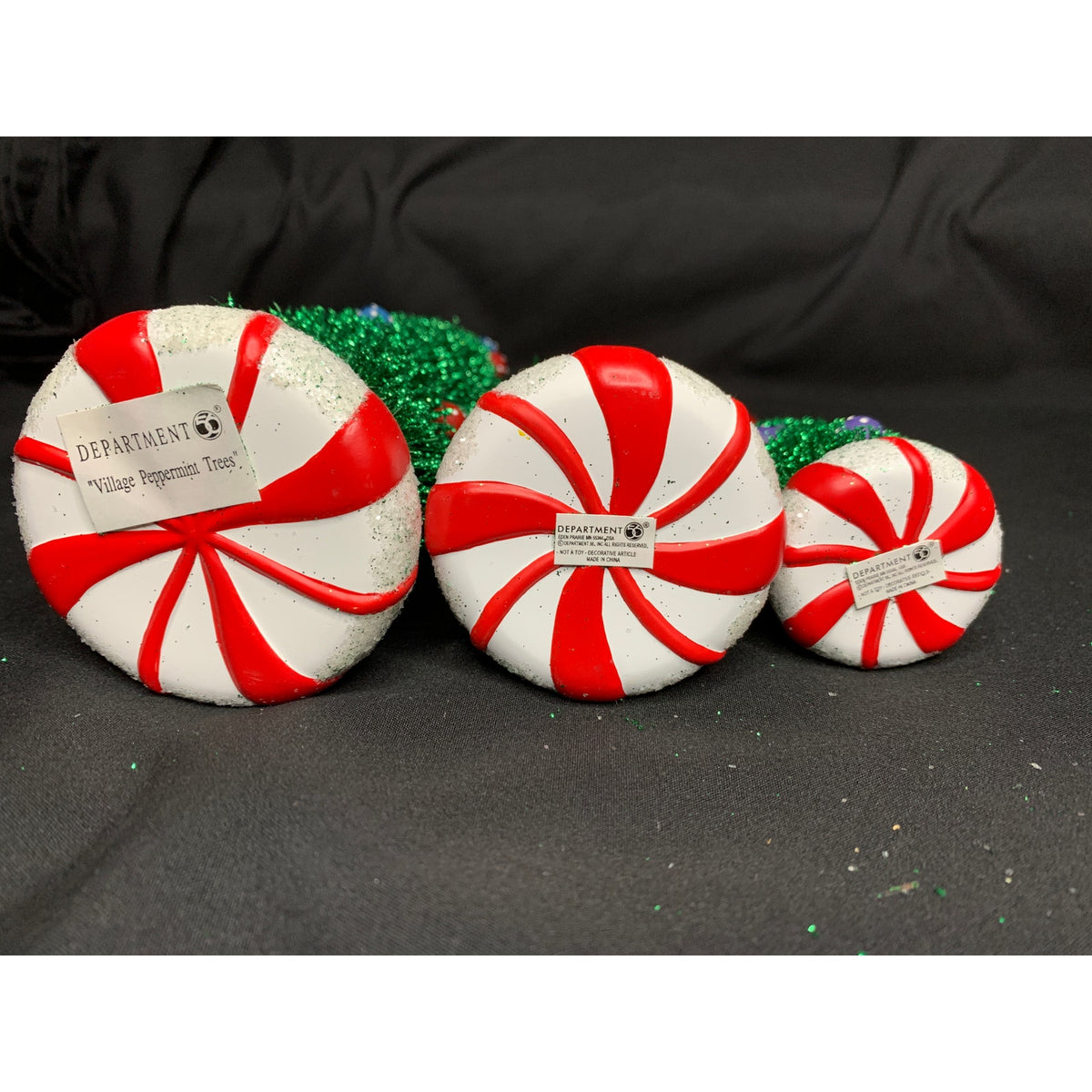 Dept 56 Peppermint Trees 56721 Village Accessories Set of 3 Original Box