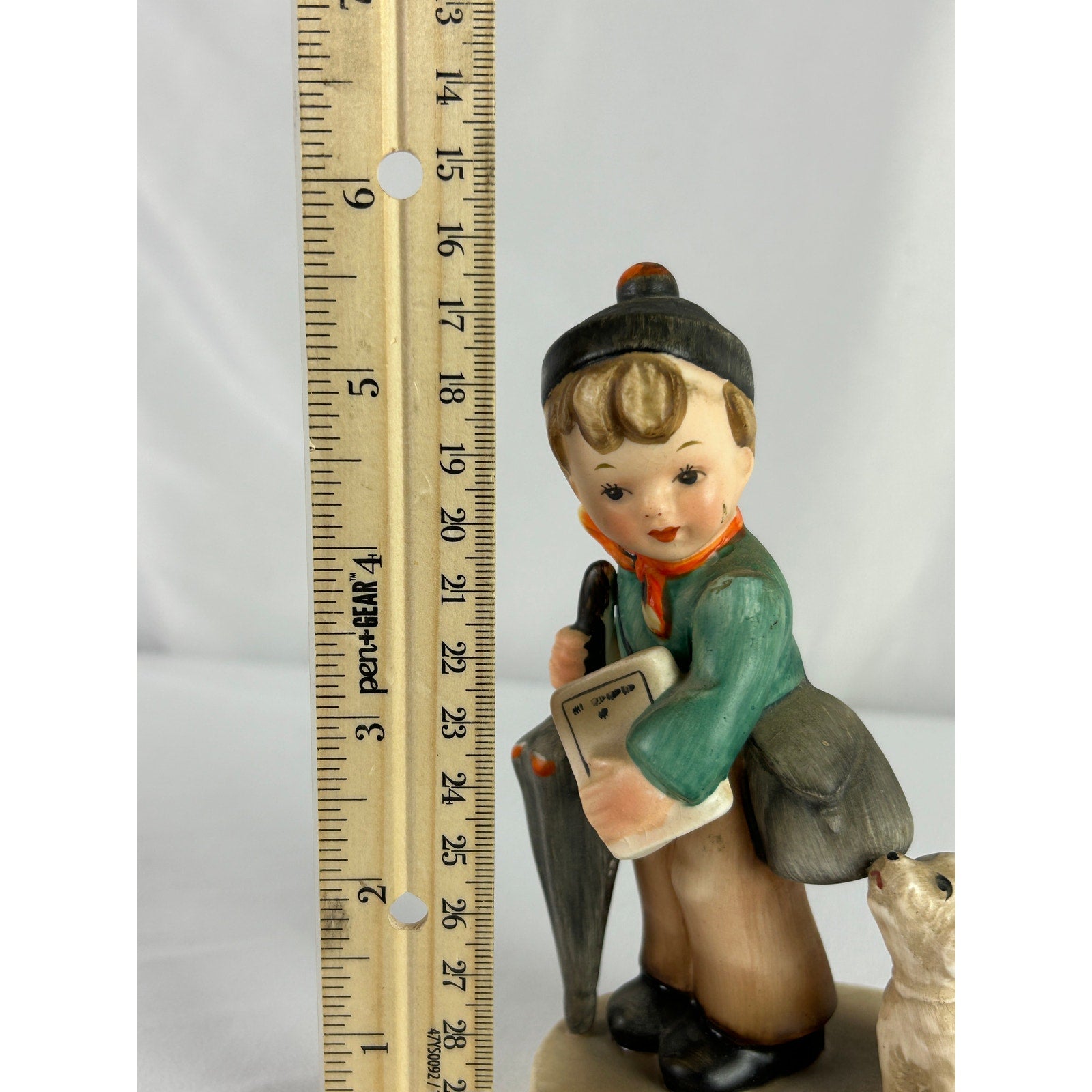 Mid Century Napco Boy Dog Umbrella Figurine Japan Ceramic