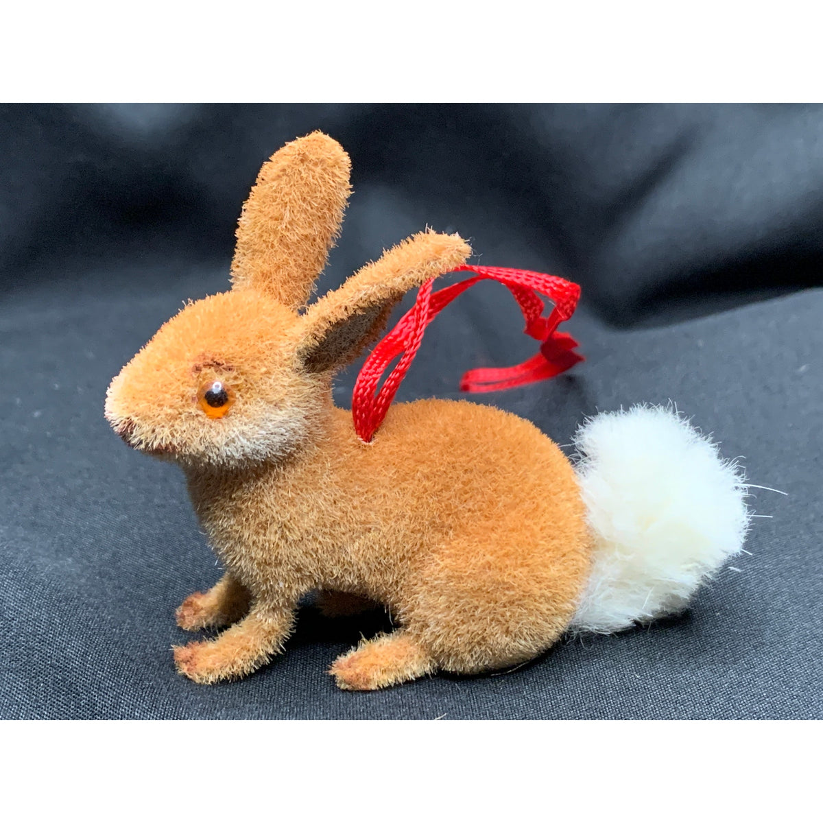Vintage Wagner Kunstlerschutz Flocked Rabbit Bunny West Germany Ornament