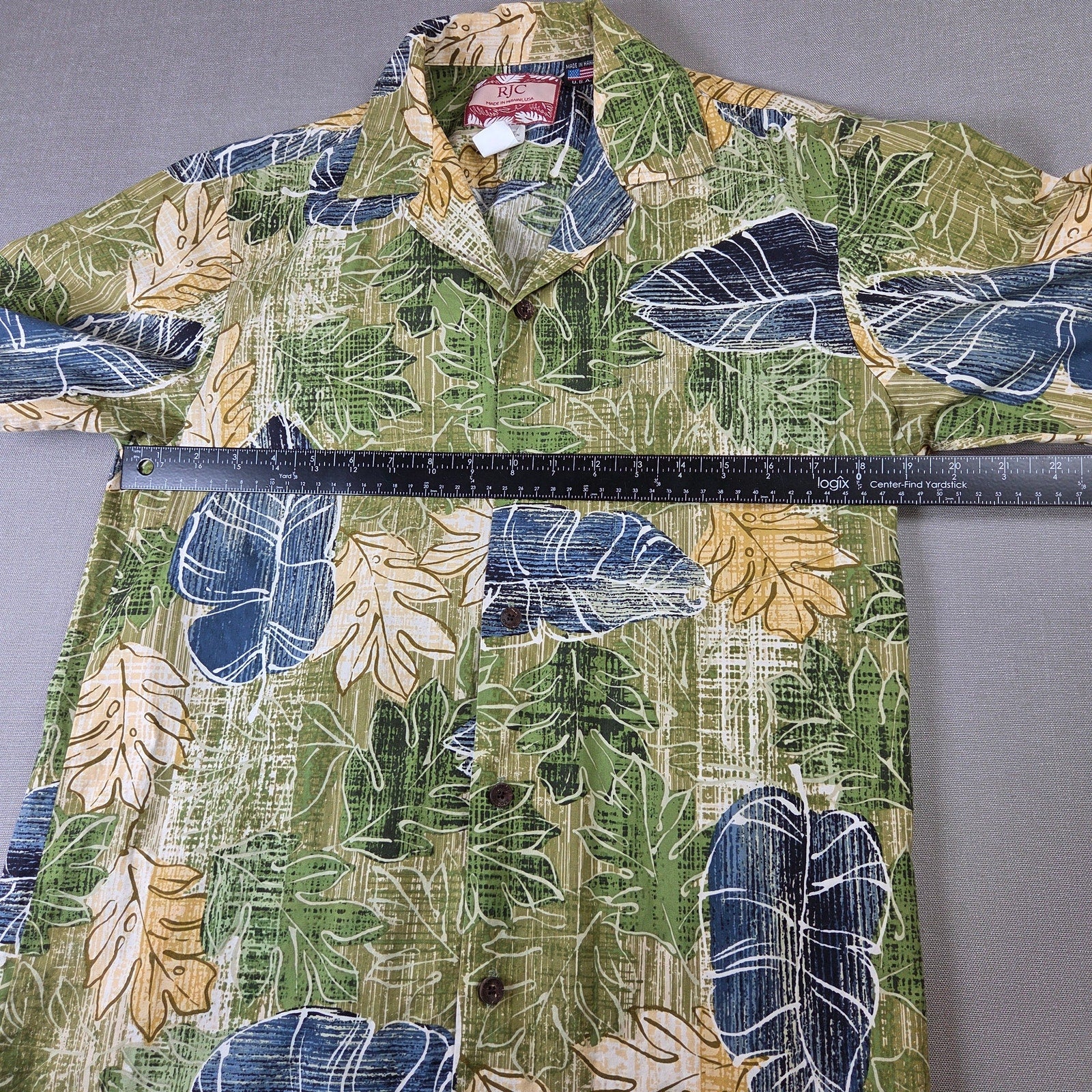 RJC Hawaii USA Aloha Shirt Mens Small Cotton Tropical Camp Button Up