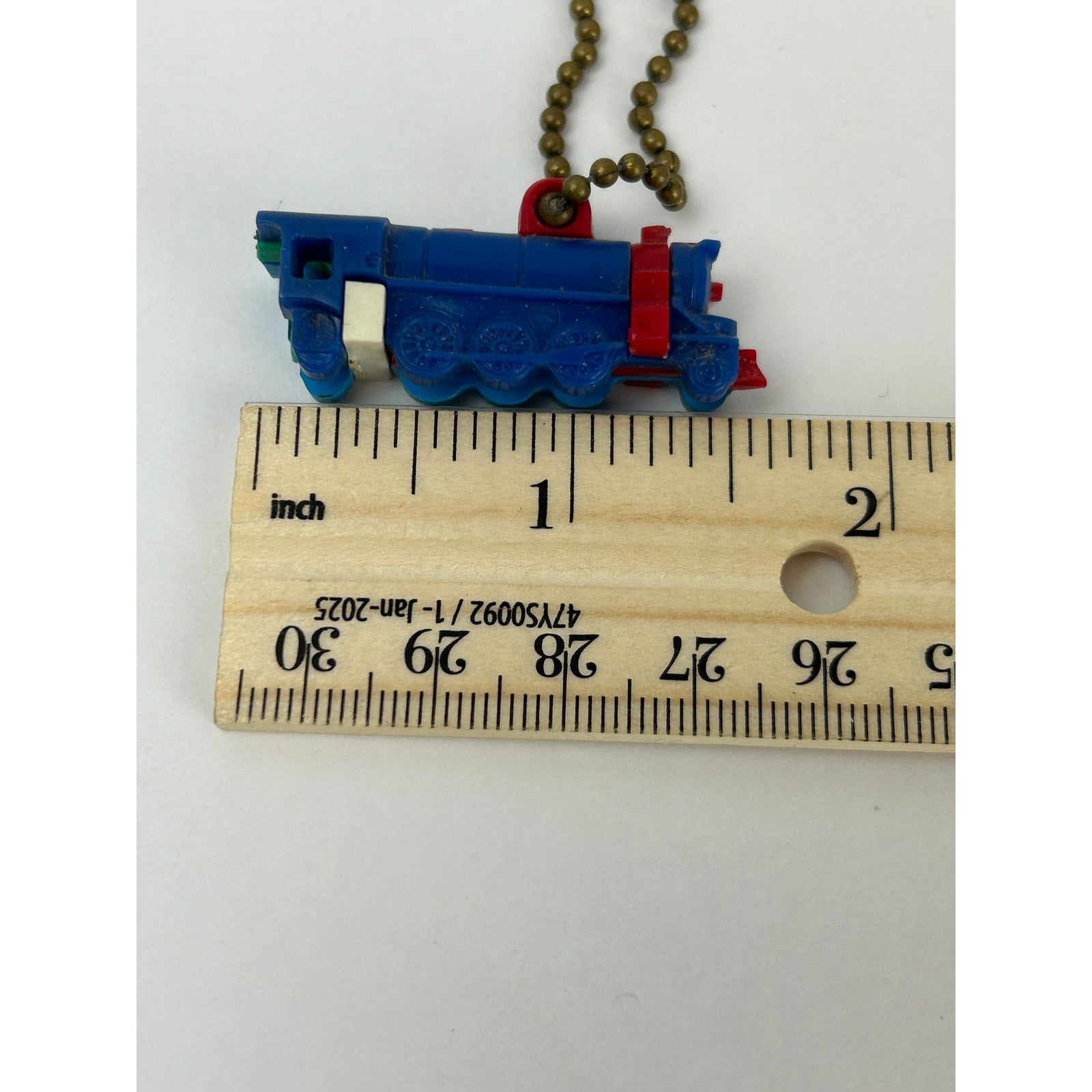 Vintage 1950s Steam Locomotive Puzzle Key Chain Toy on Original Card