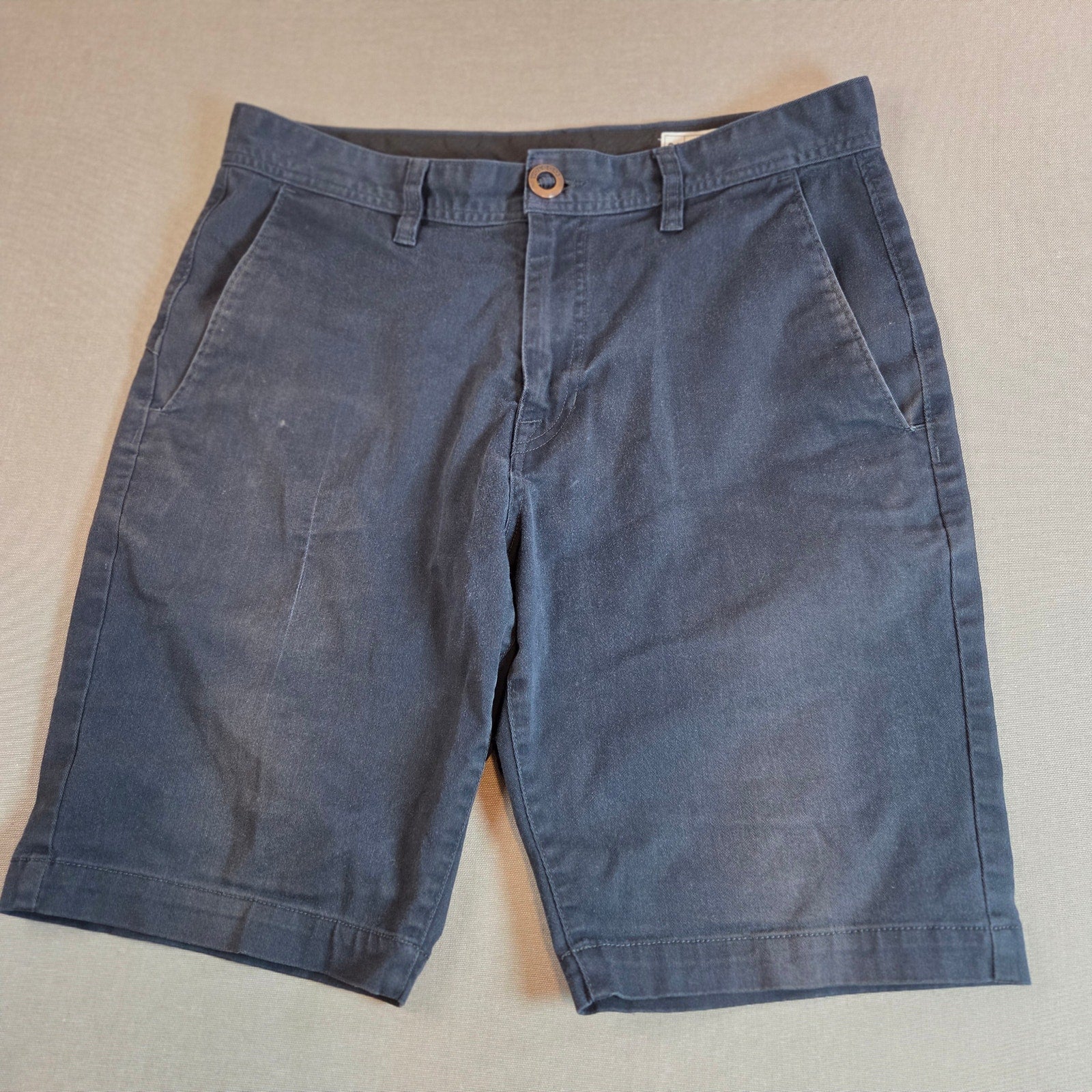 Volcom Frickin Modern Stretch Shorts Blue Size 31 Recycled Fabric Casual