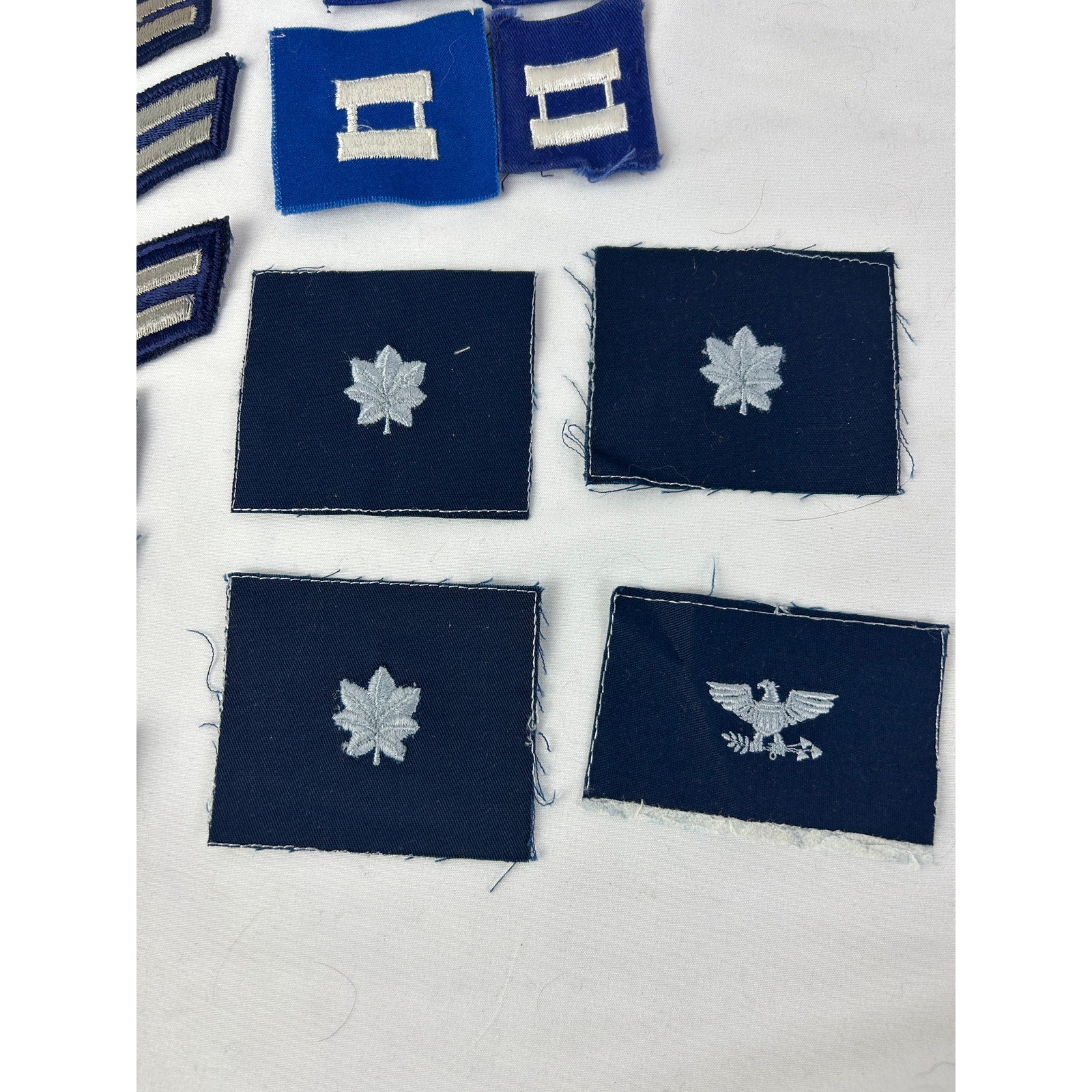 Vintage US Air Force Patch Lot Rank Chevrons Name Tape 16pc