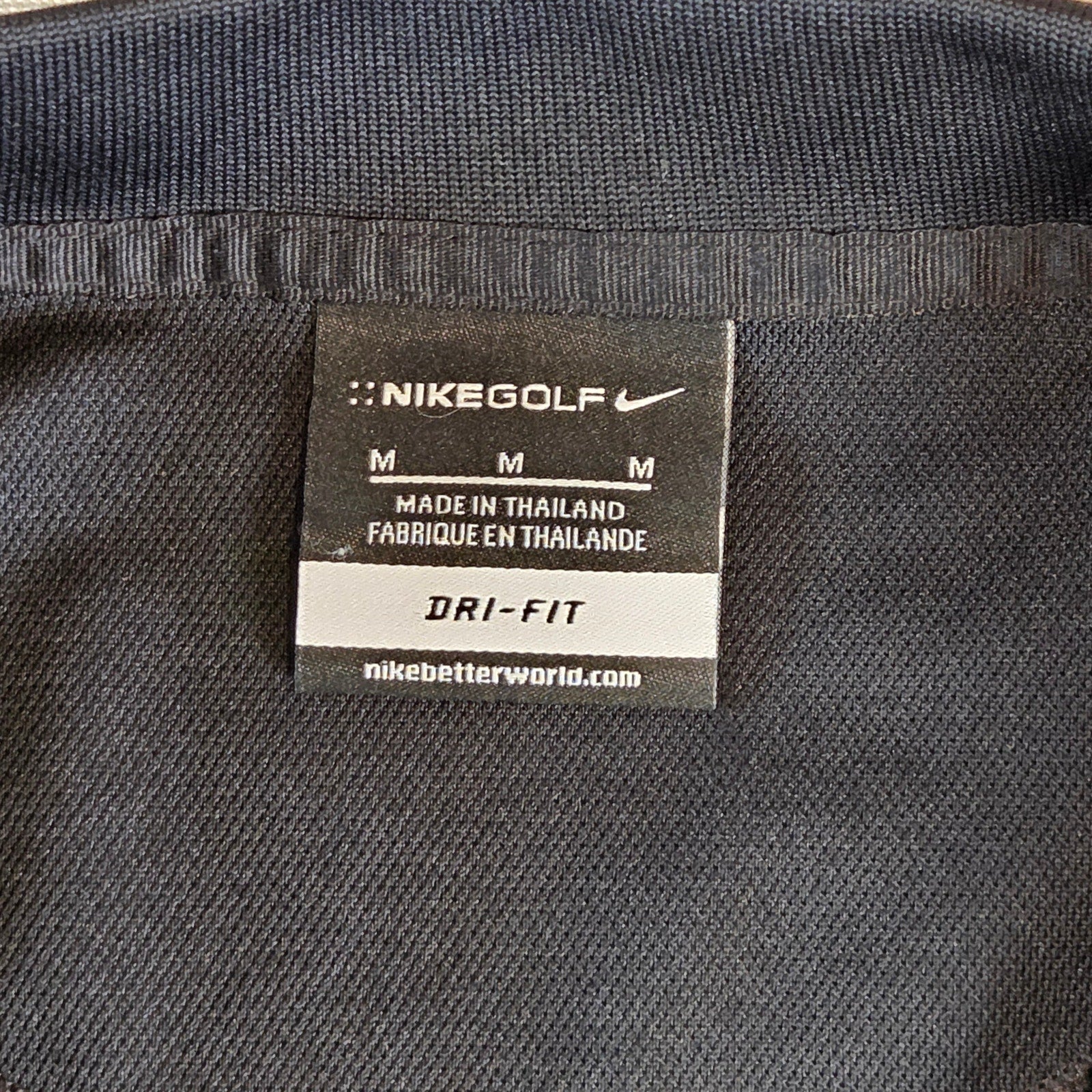Nike Golf Dri-FIT Polo Shirt M Cambria Embroidered Corporate Promo Black