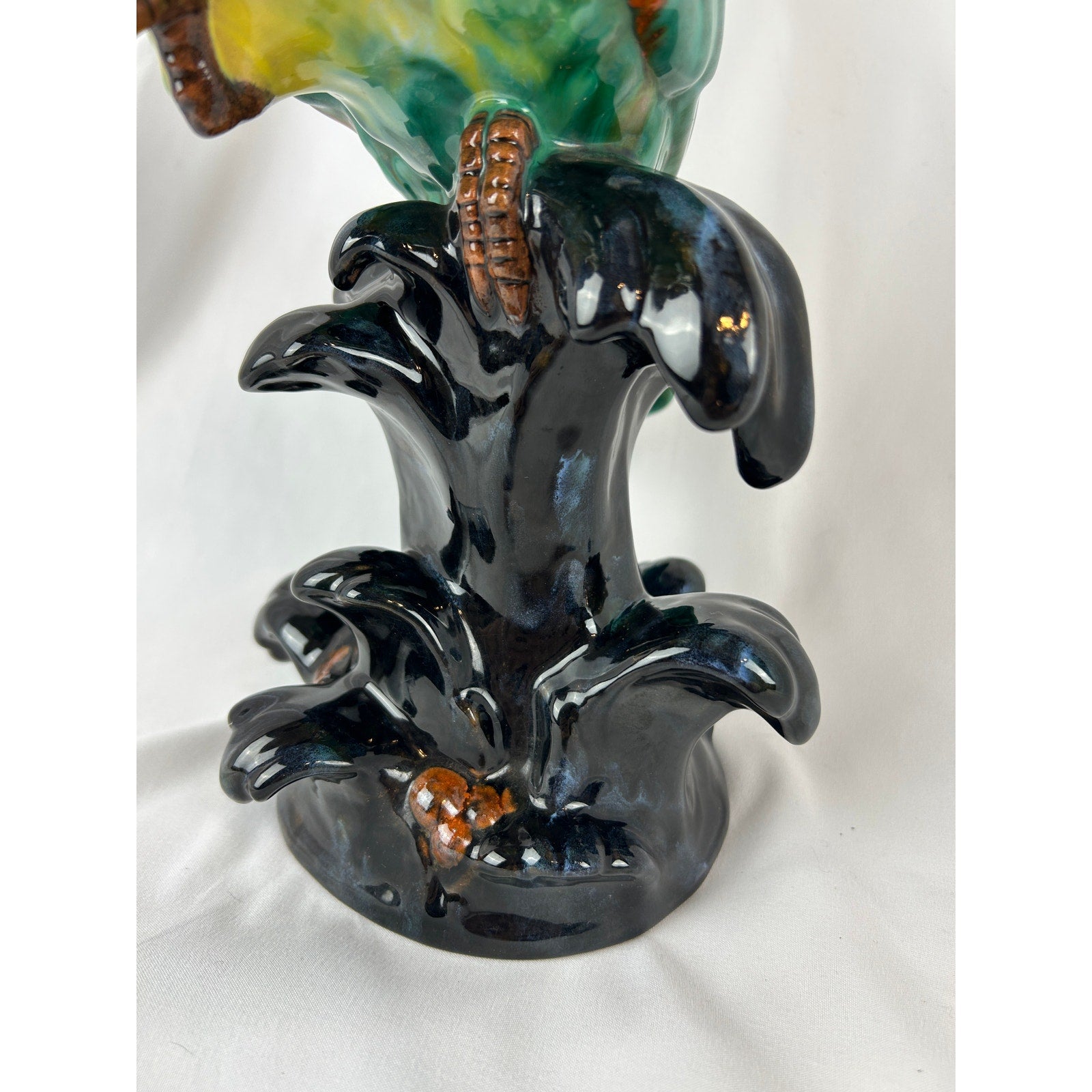 Vintage Austrian Gmundner Keramik GK Mark Parrot Statue Art Pottery Figurine 11”