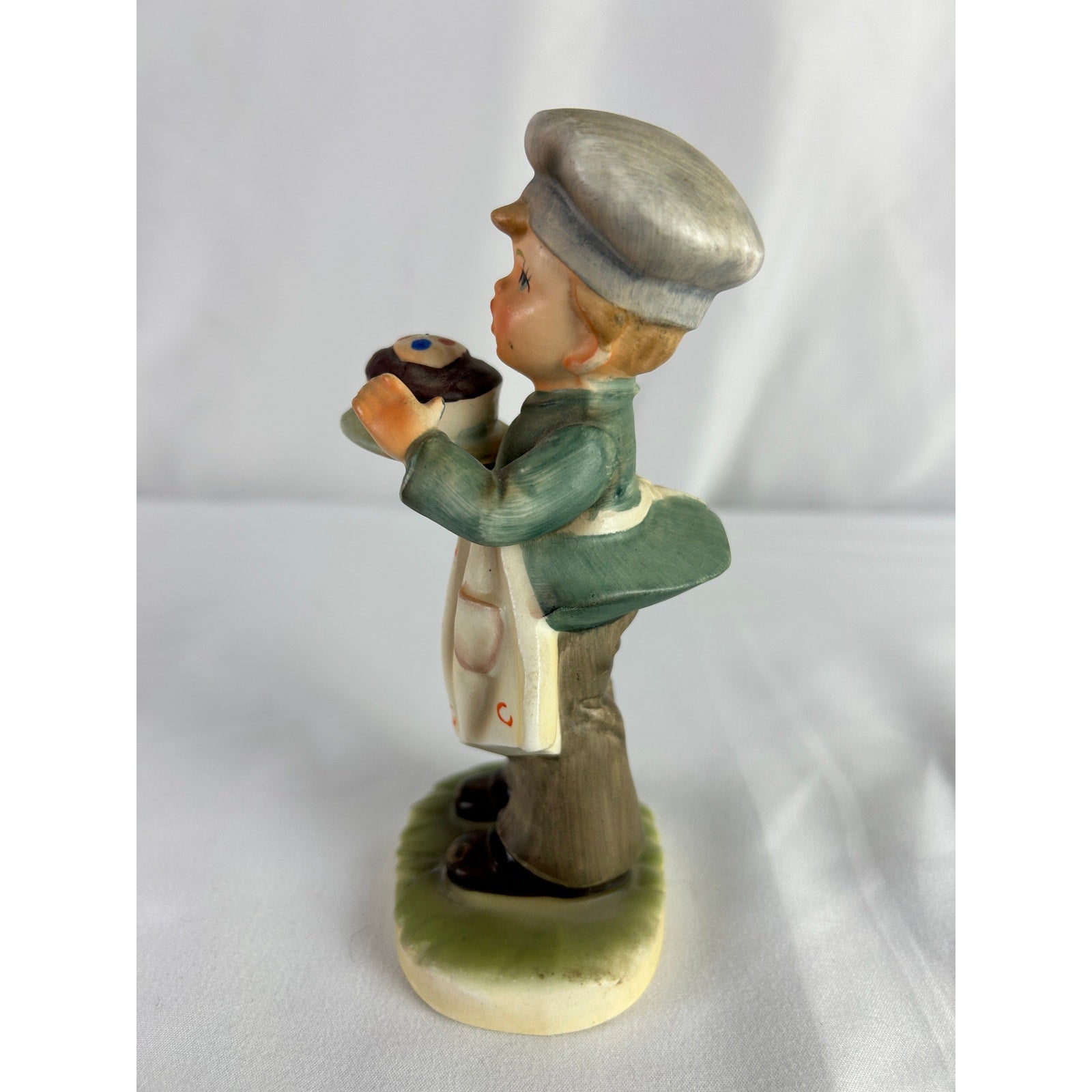 Napco Japan Boy With Cake Figurine Baker Serving Dessert Vintage