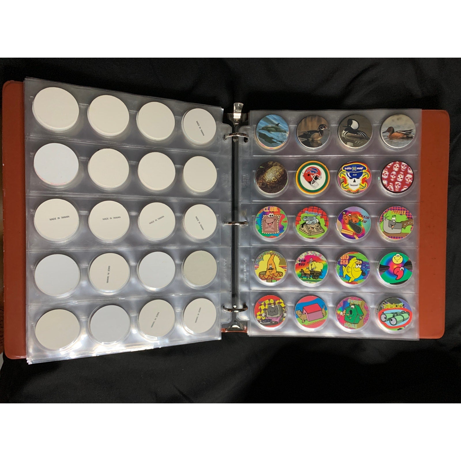 Vintage 1990s POG Collection Binder 350+ POGs Holographic Slammers Mixed Lot