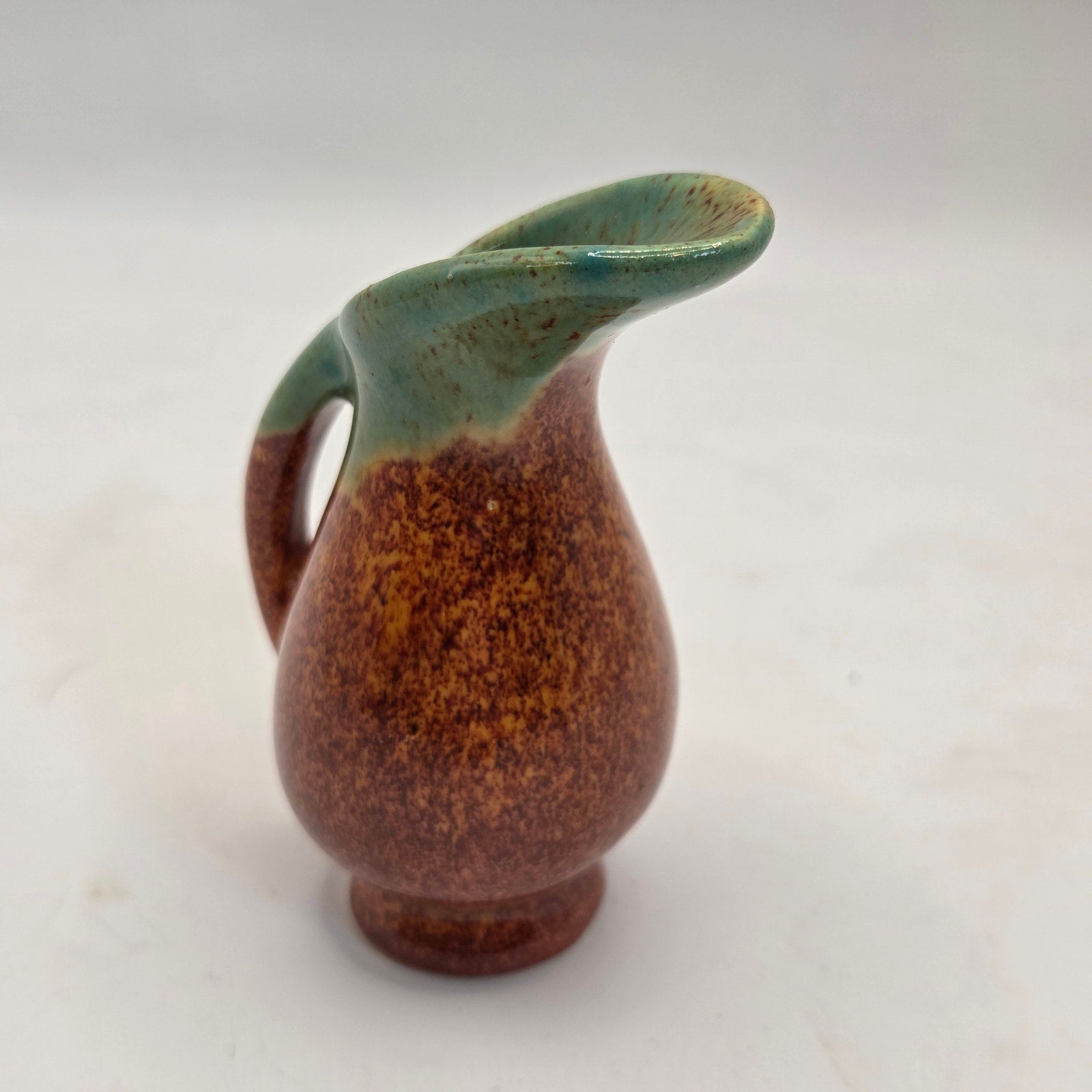 Vintage Boys Town Nebraska Mini Pottery Vases Pair Signed ET Hand Thrown