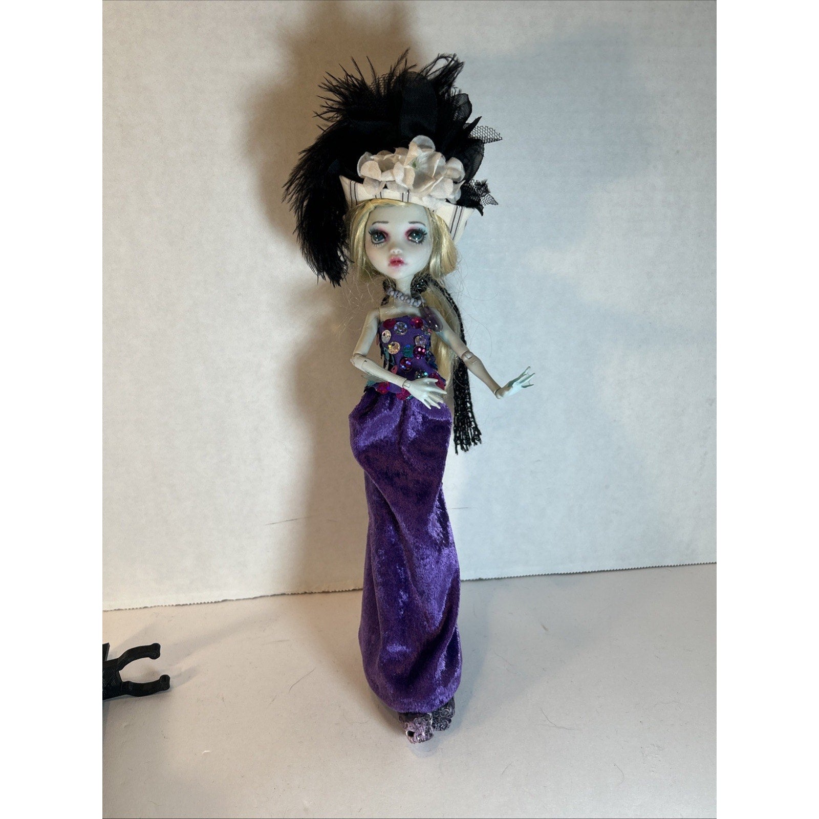 OOAK Repaint Monster High Doll – Gothic Victorian Custom BJD w/ Stand Included