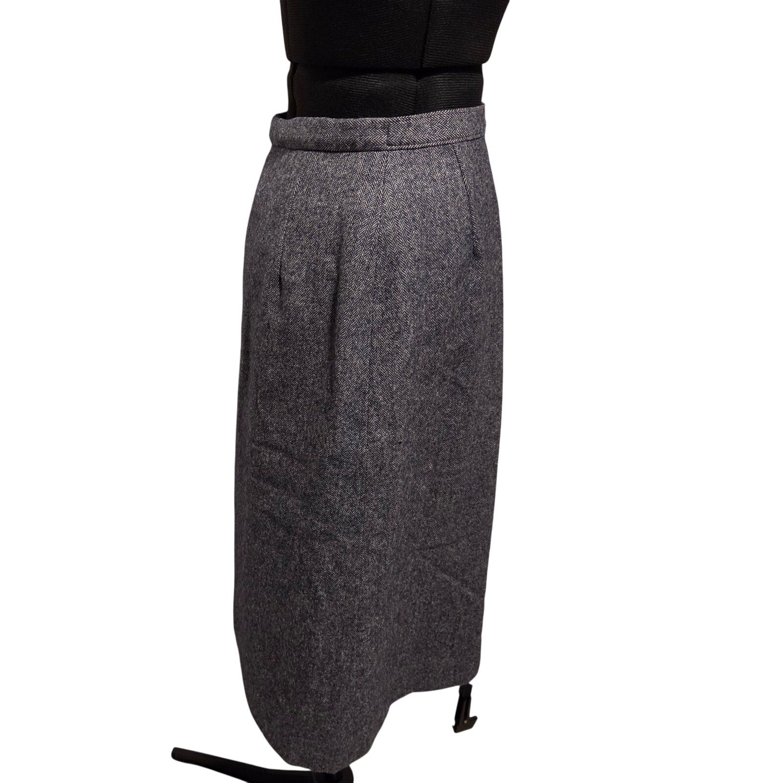 Pendleton Virgin Wool Skirt Womens 10 Herringbone USA Vintage Midi A Line