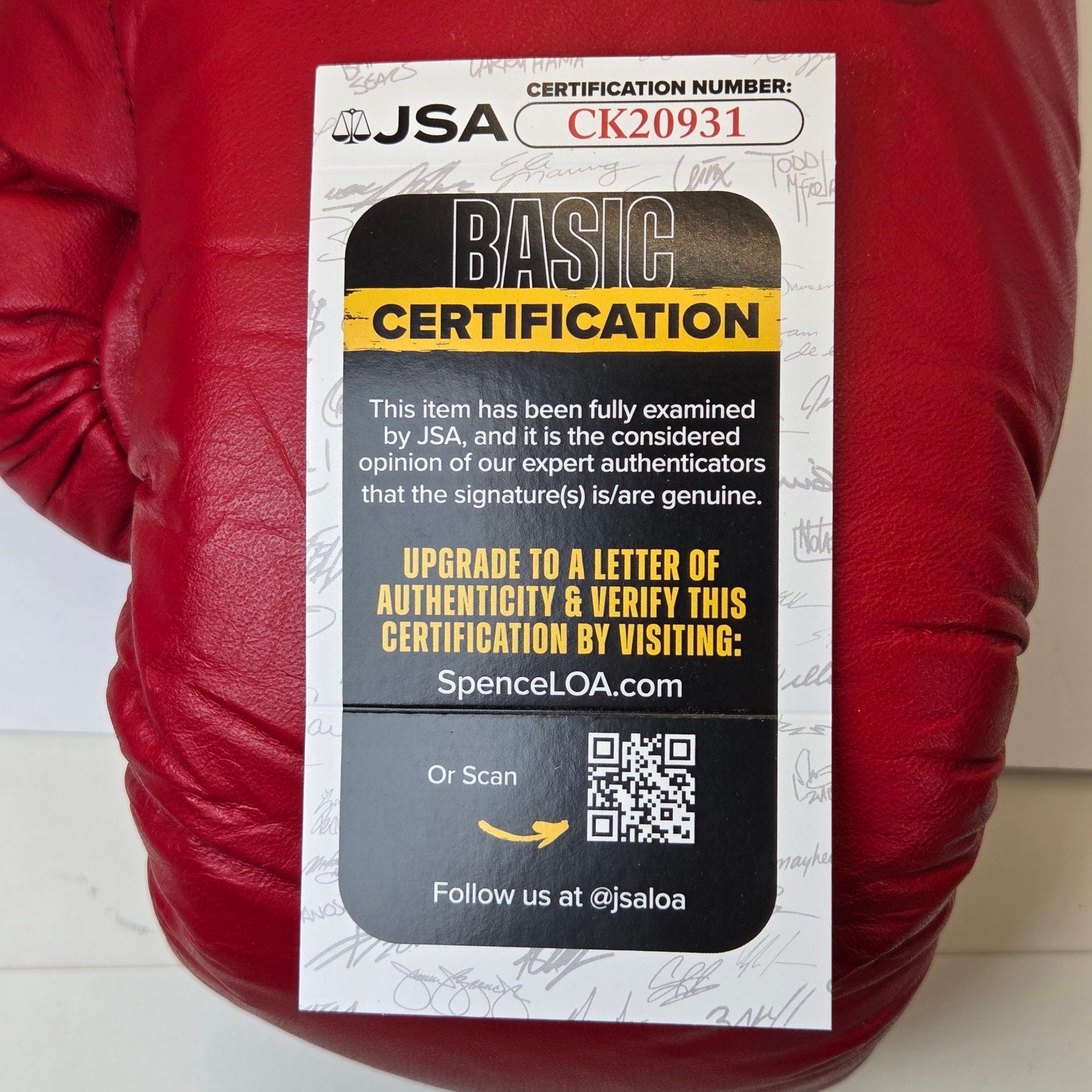 Lennox Lewis Signed Everlast Boxing Glove 2001 JSA COA CK20931 Auto