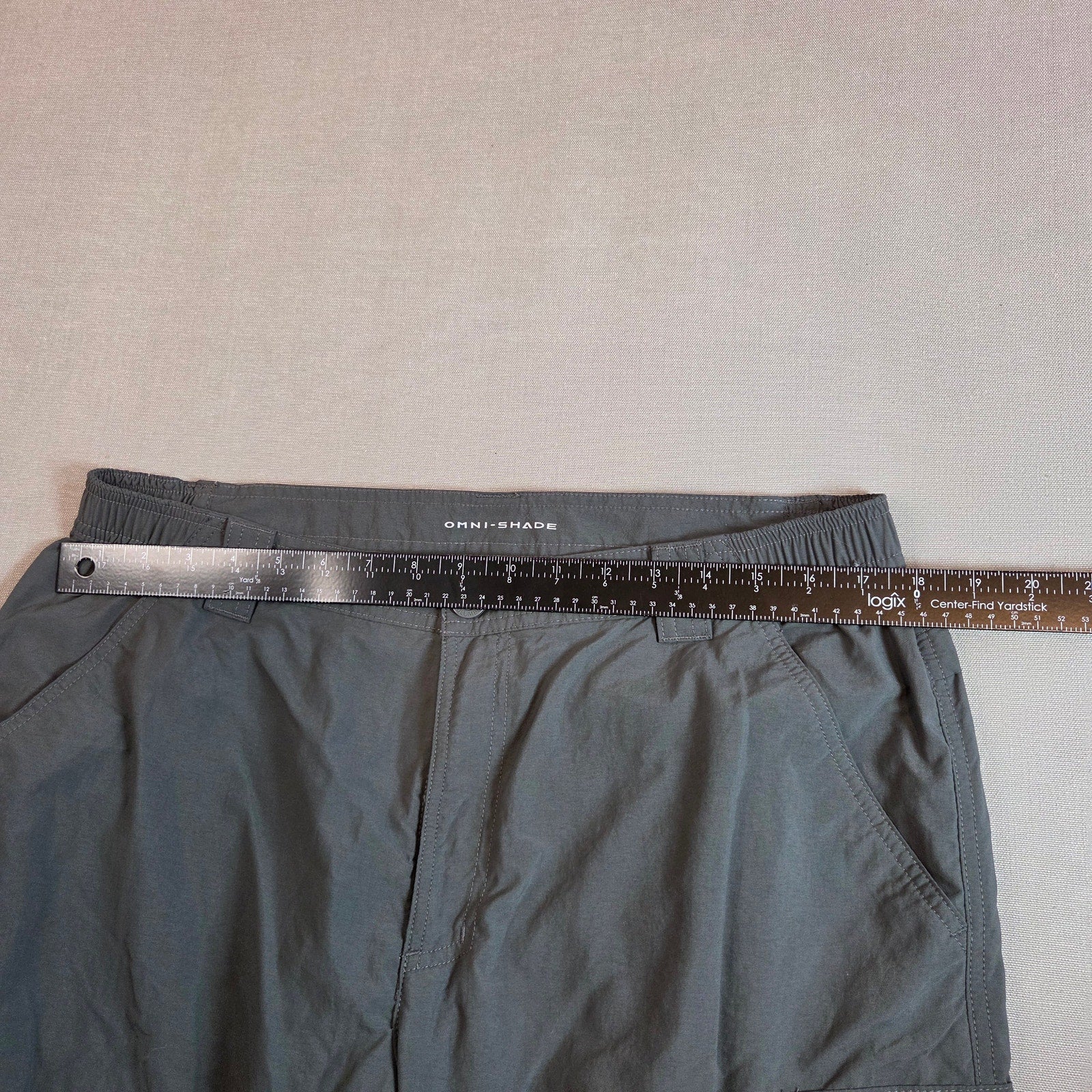 Columbia Omni-Shade Tactel Nylon Hiking Pants Men’s 36x30 Gray UPF Outdoor