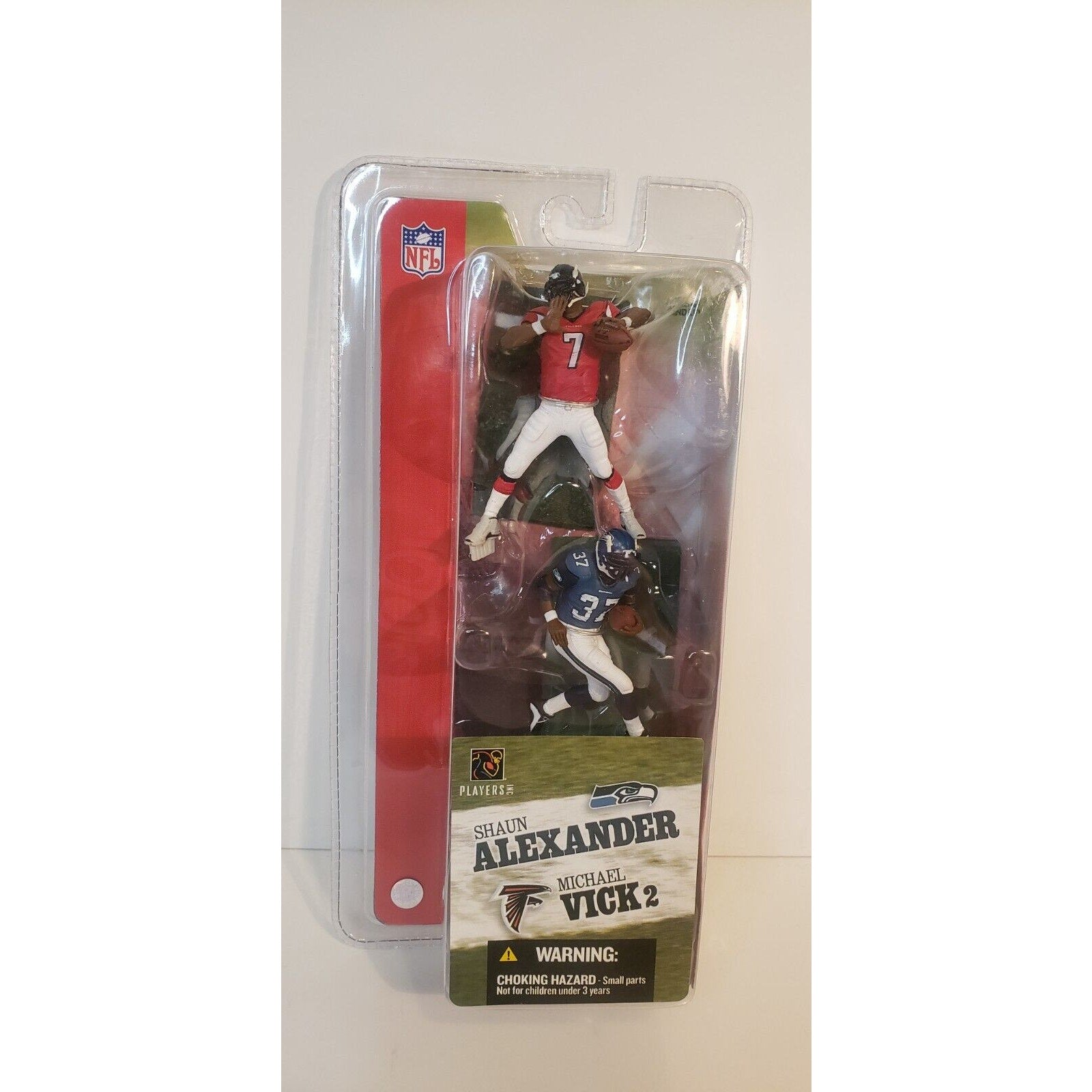 Michael Vick Shaun Alexander McFarlane NFL Dual Mini 3" Falcons Seahawks NEW