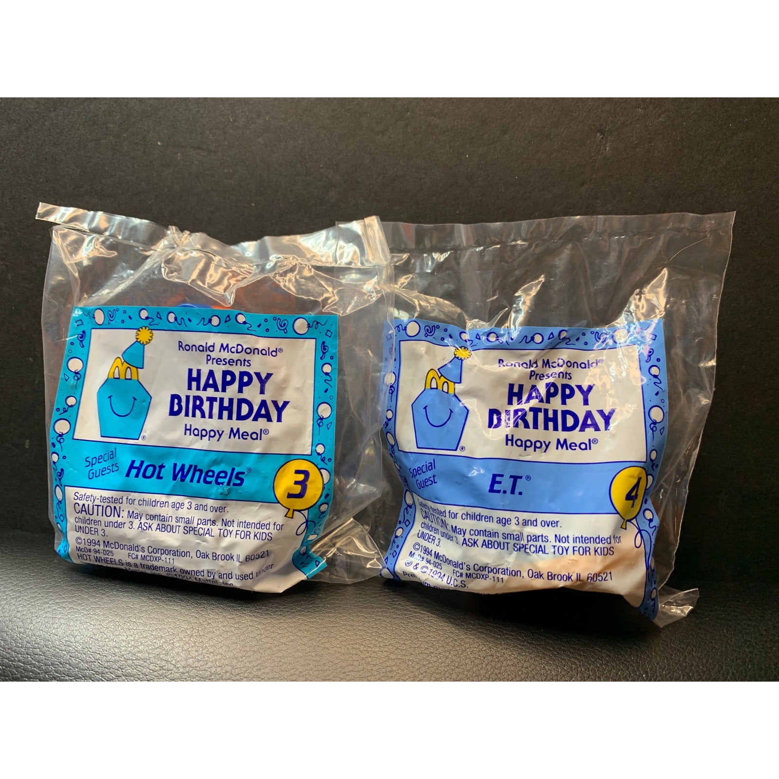 1994 McDonalds Happy Birthday Happy Meal 2 Complete Sets Toys Bags Boxes Lot