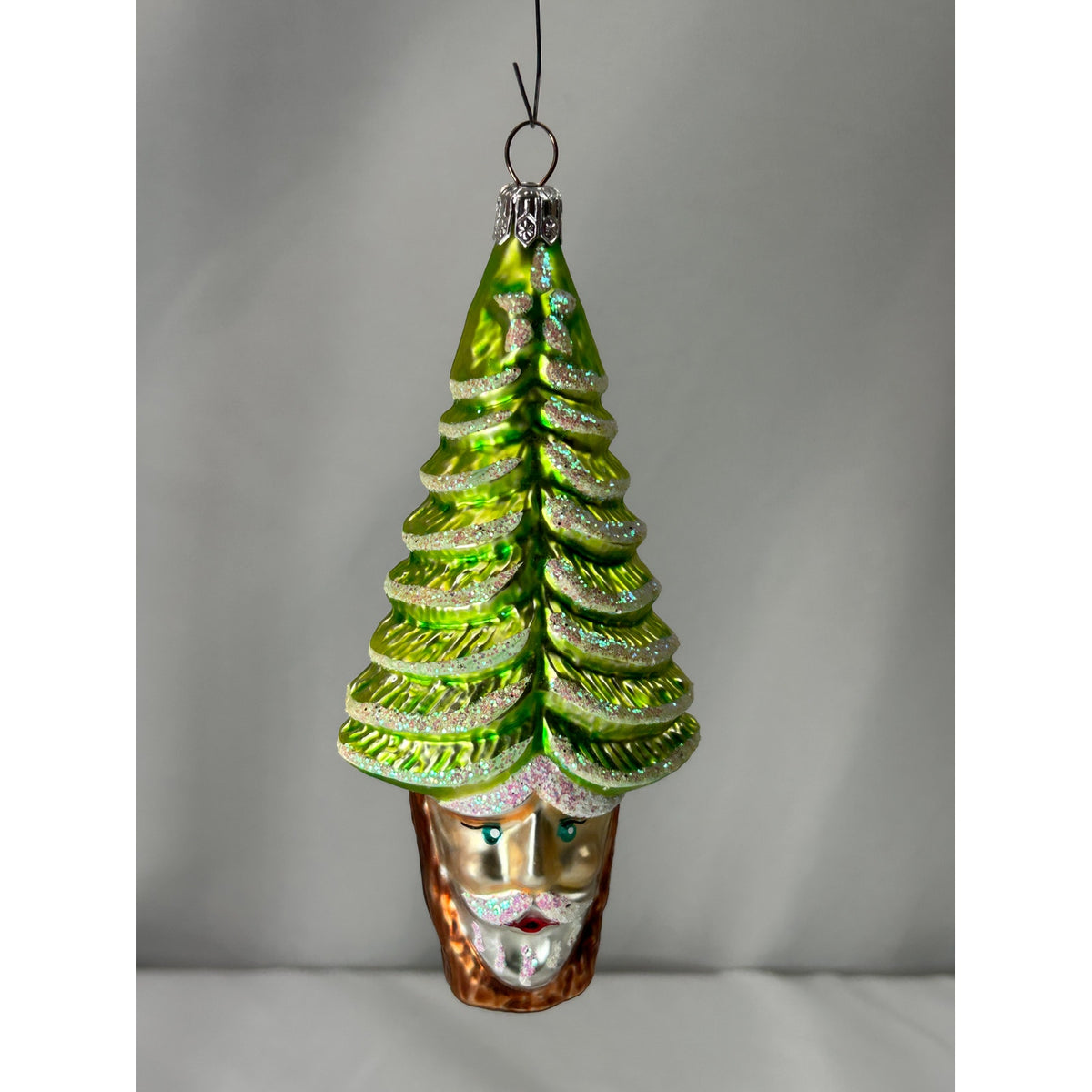 Christopher Radko Pine Tree Santa 1995 Glass Ornament 95-912-0 Retired 5.5"