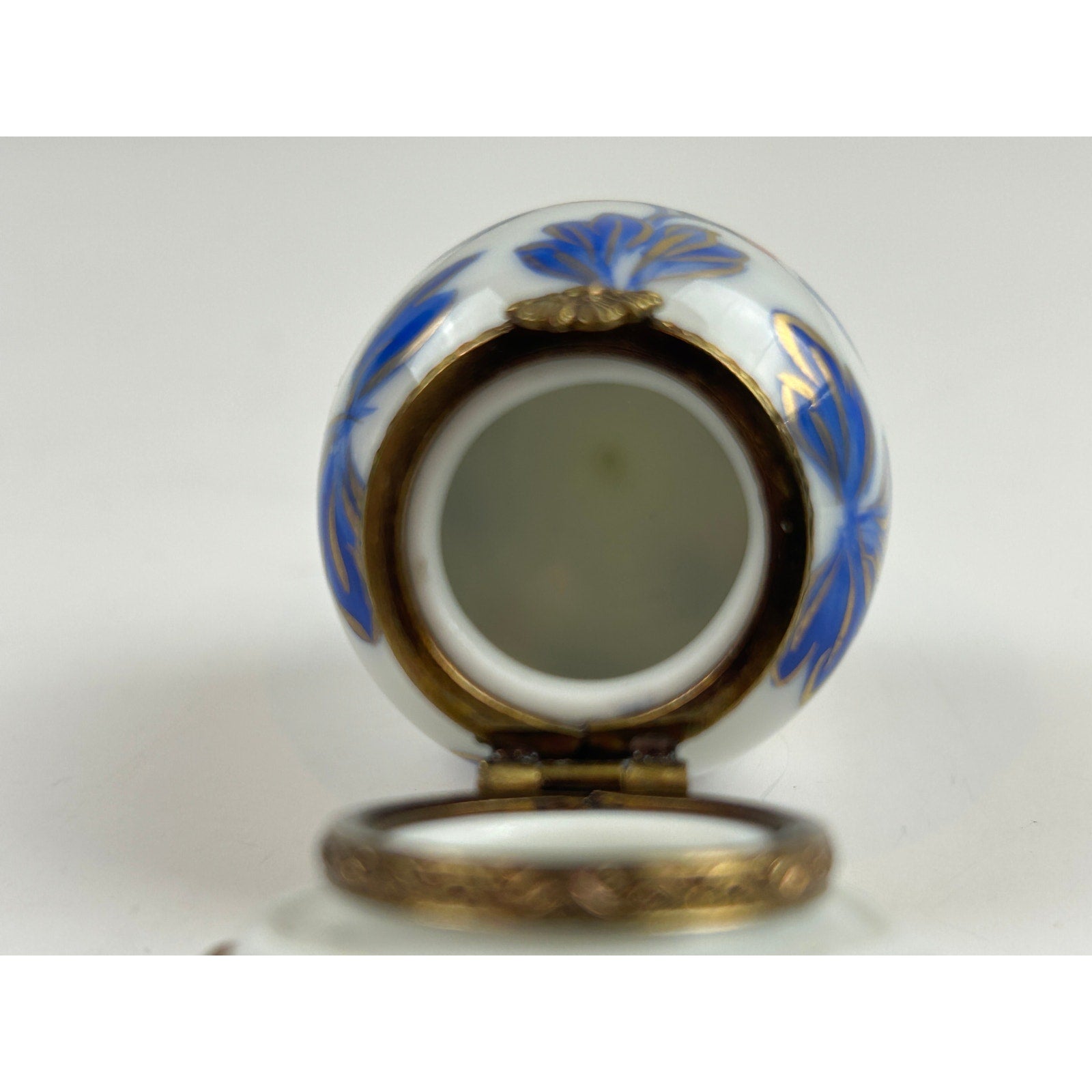 Limoges France Perfume Bottle Trinket Box Charmat Hand Painted Porcelain