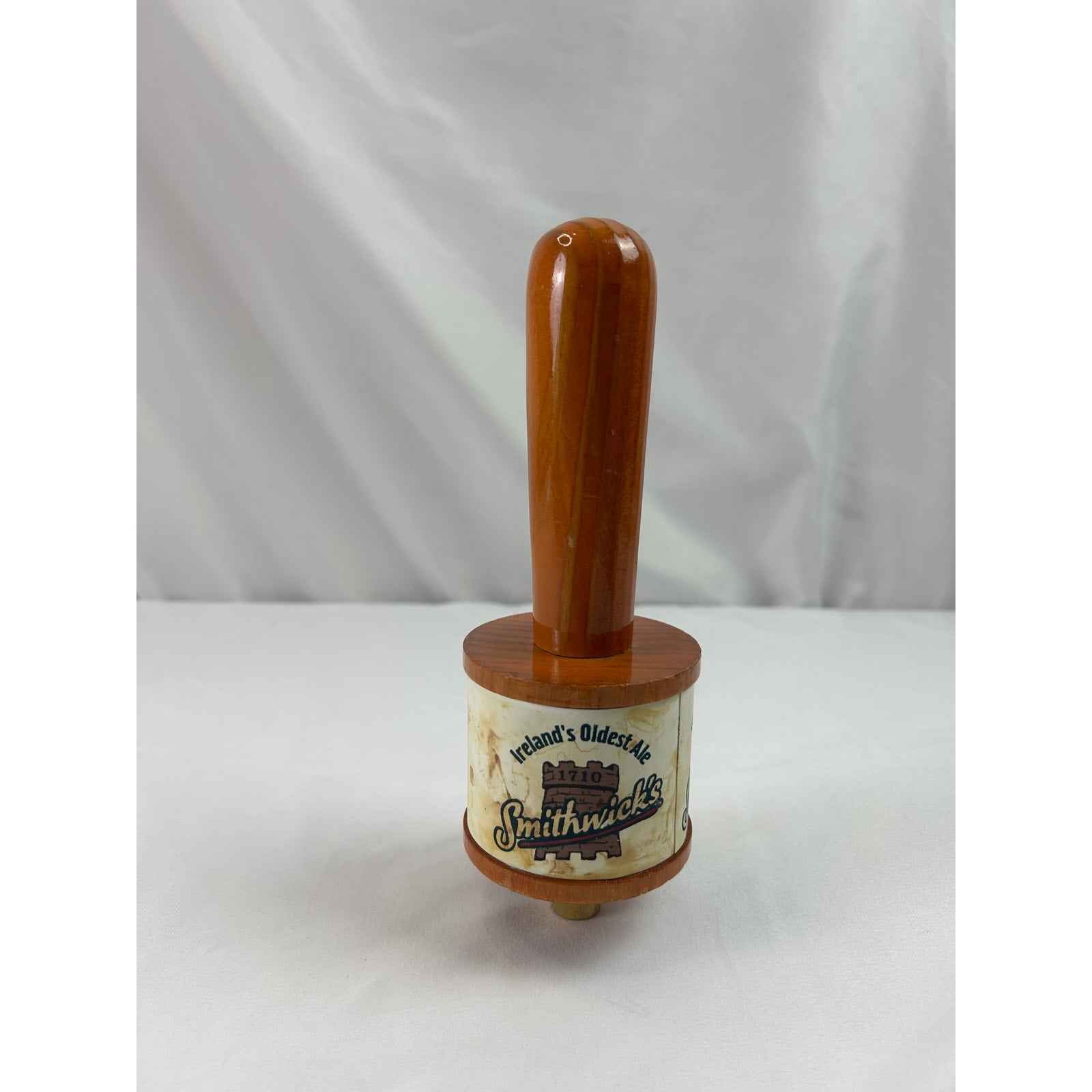 Smithwick's Irish Ale Vintage Wood Beer Tap Handle 1710 Pub Bar Breweriana
