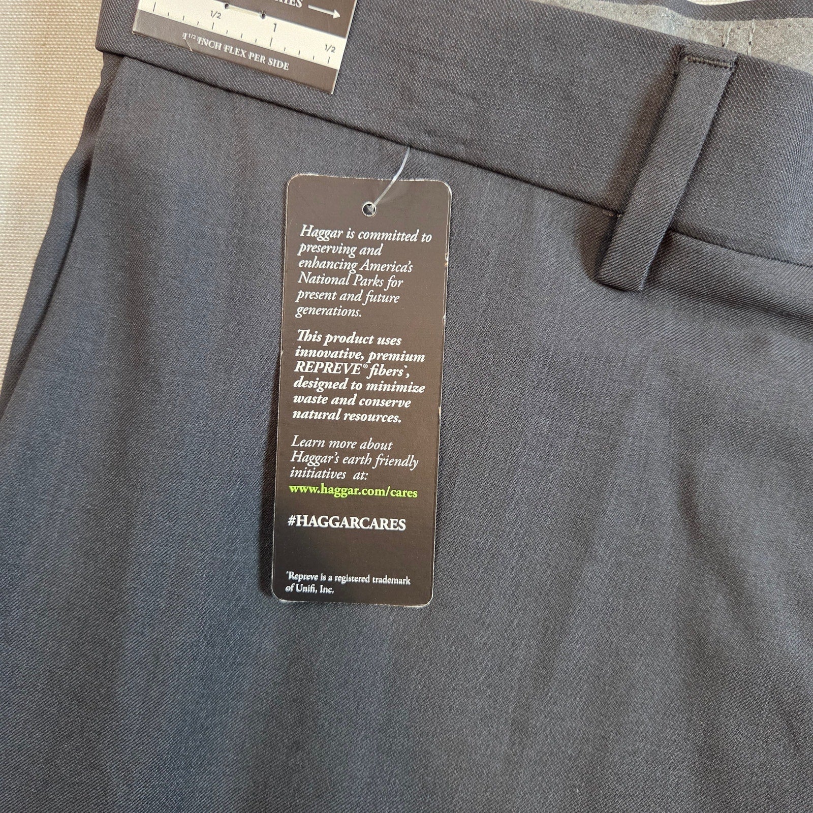 Haggar Premium Comfort Dress Pants 36x34 Classic Fit Gray NWT Wrinkle Free