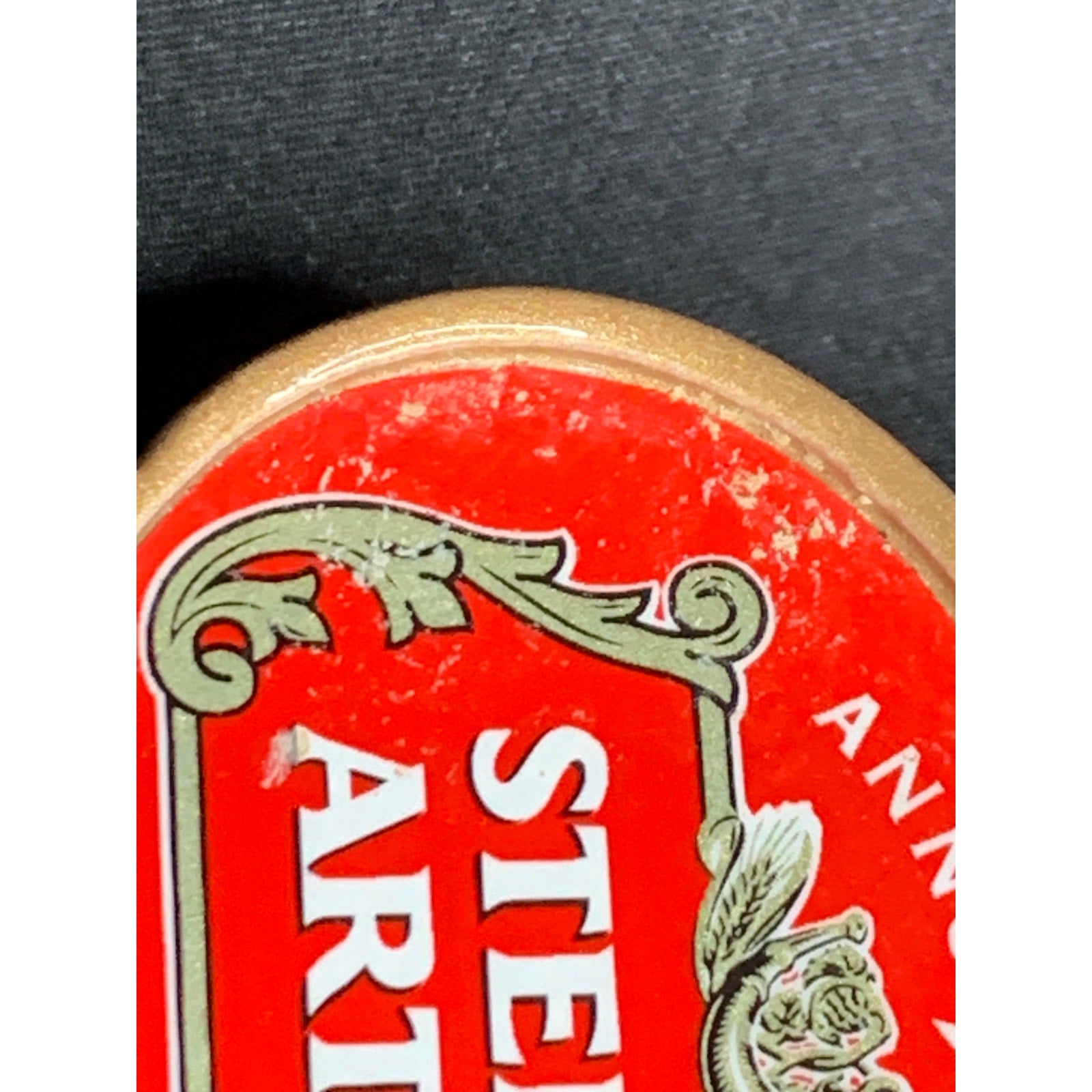 Stella Artois Beer Tap Handle White Red Gold Anno 1366 Belgium 8.25 Inch