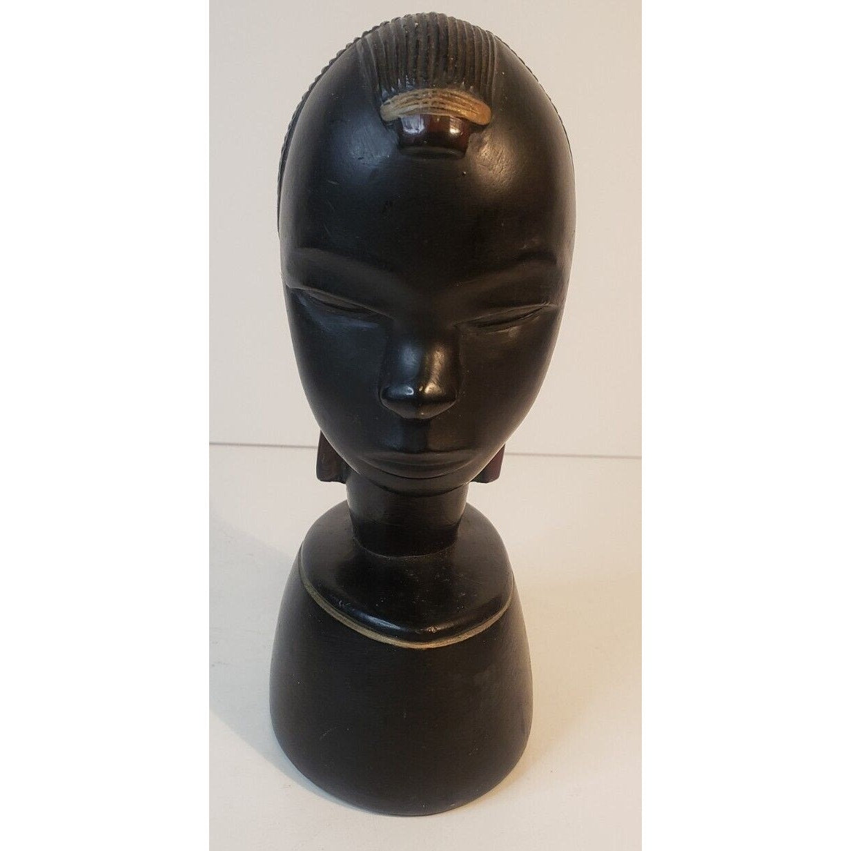 Vintage Abco Chalkware Tribal Woman Bust by Alexander Backer Co. 11" Tall