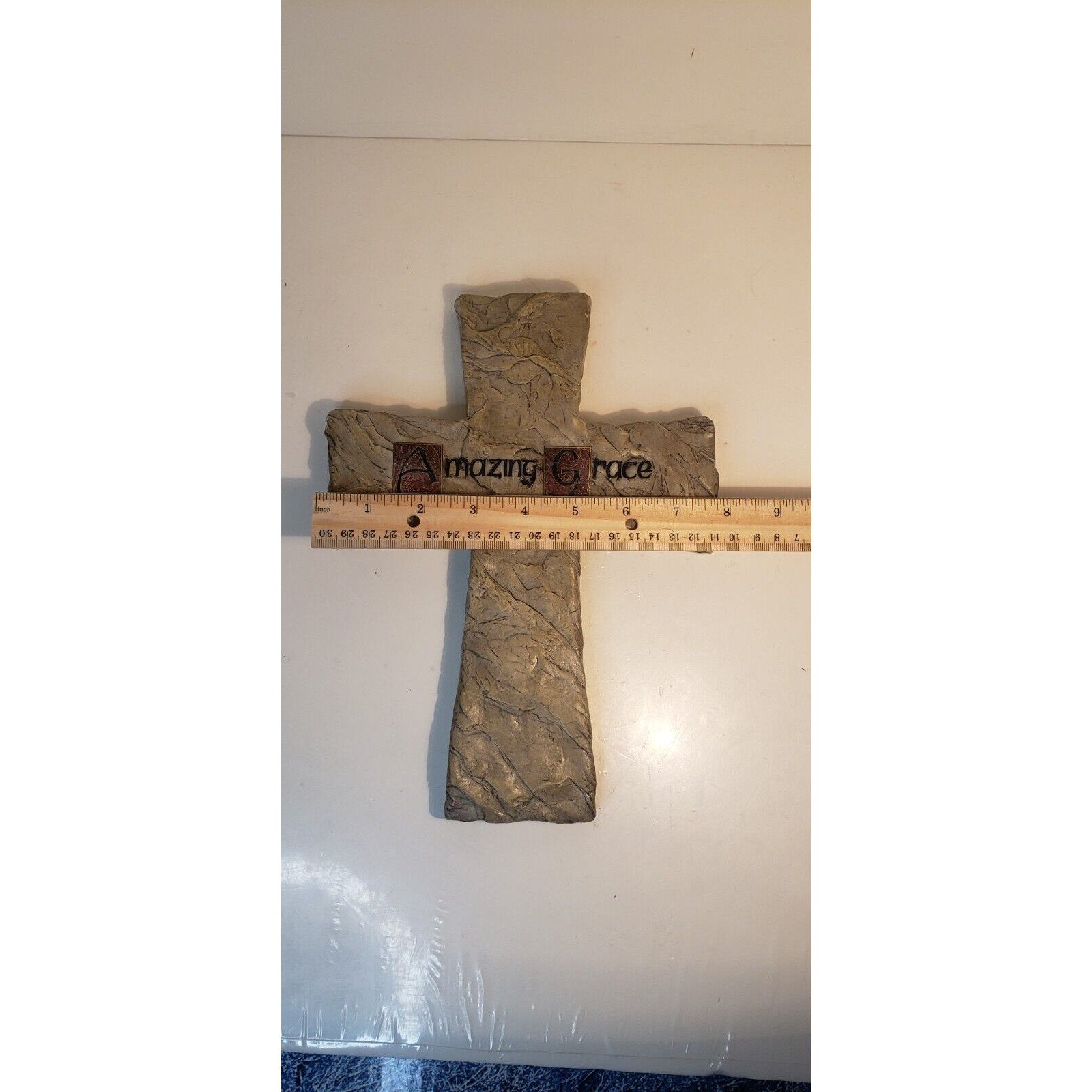 Christian Home Decor Wall Cross Amazing Grace 10 1/2" x 8"