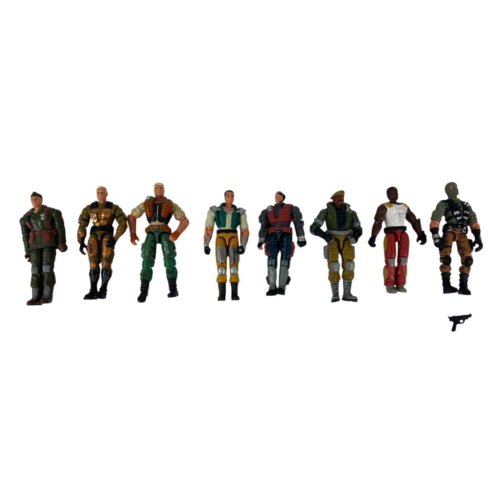 GI Joe 3.75 Figure Lot 8 Duke Stalker Blowtorch Beach Head Hi-Tech